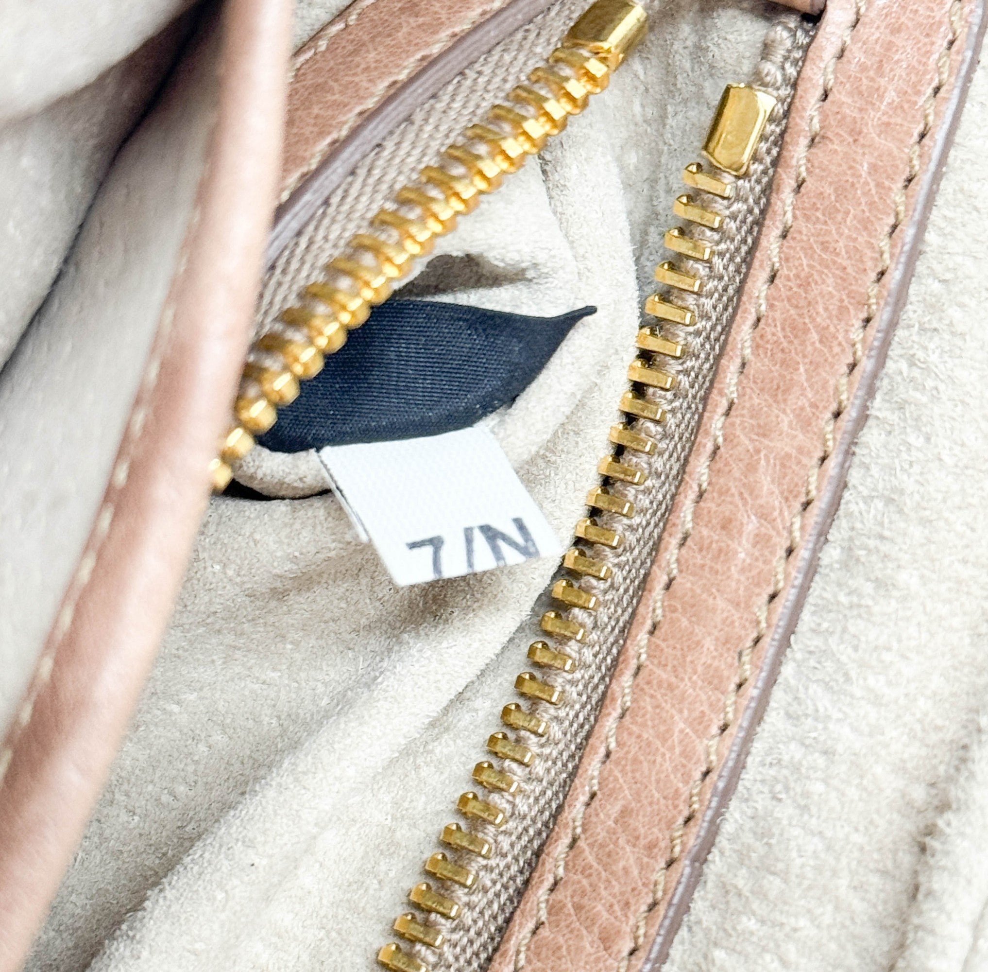 Sound Lock Brown Leather Shoulder Bag