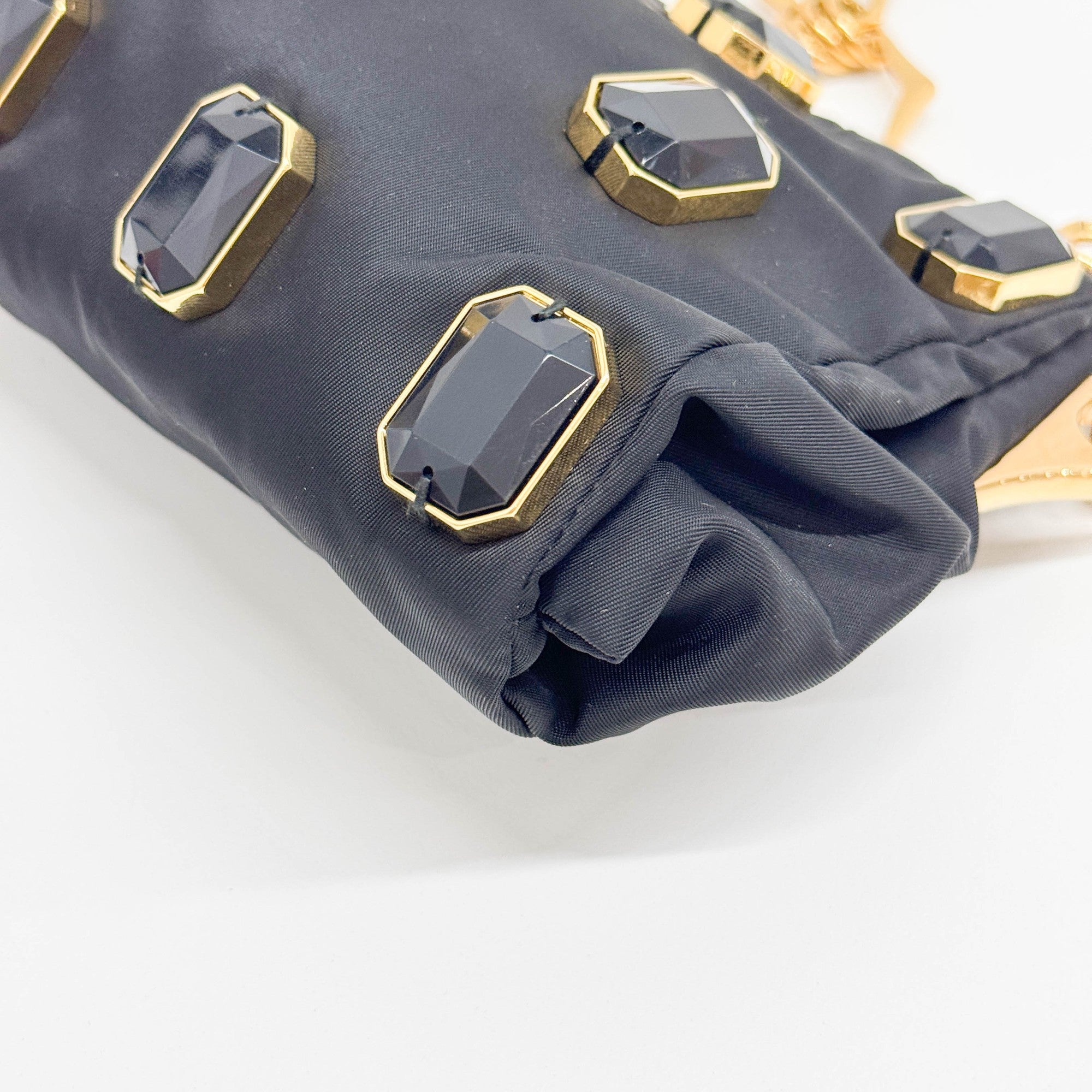 Pietre Black Nylon Shoulder Bag