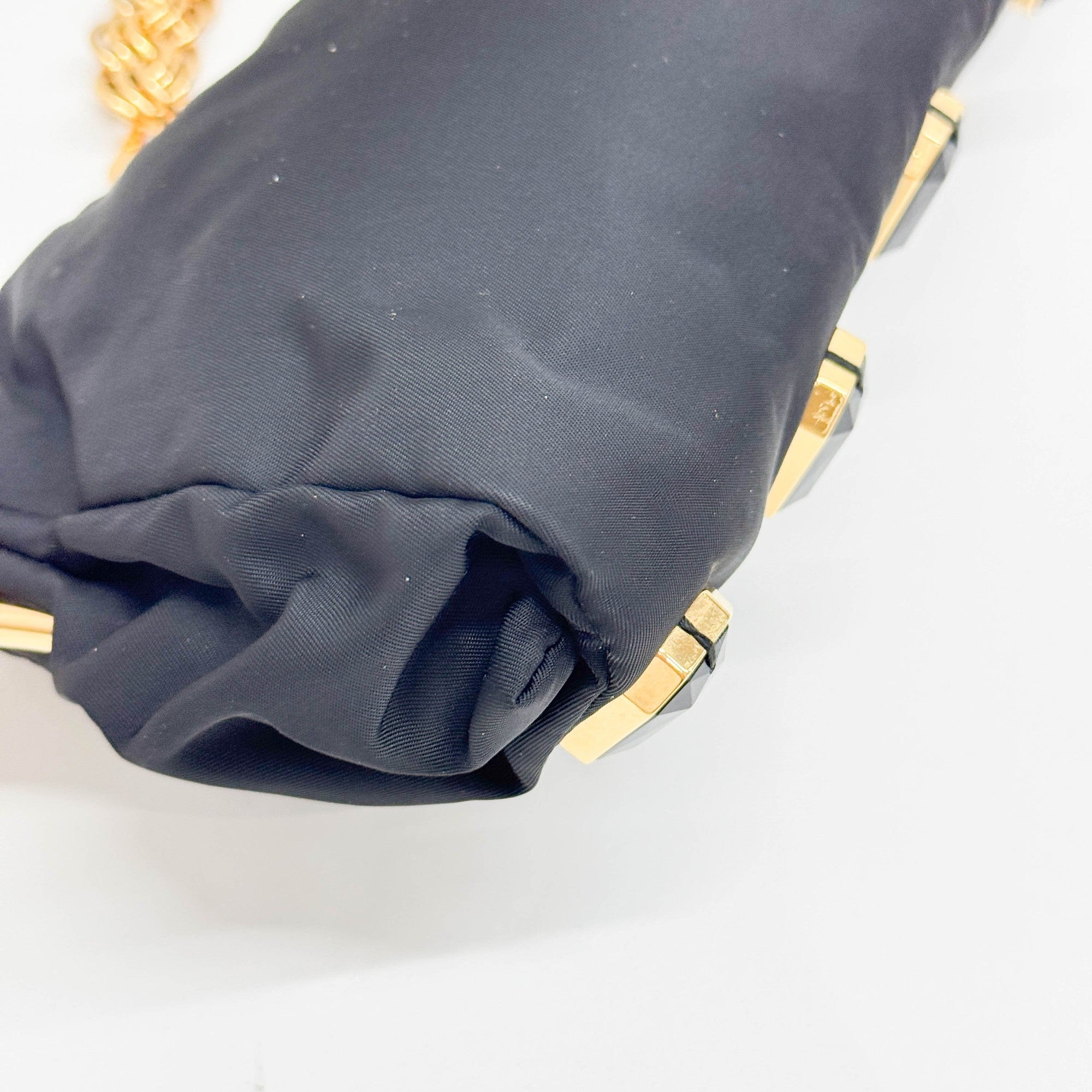 Pietre Black Nylon Shoulder Bag