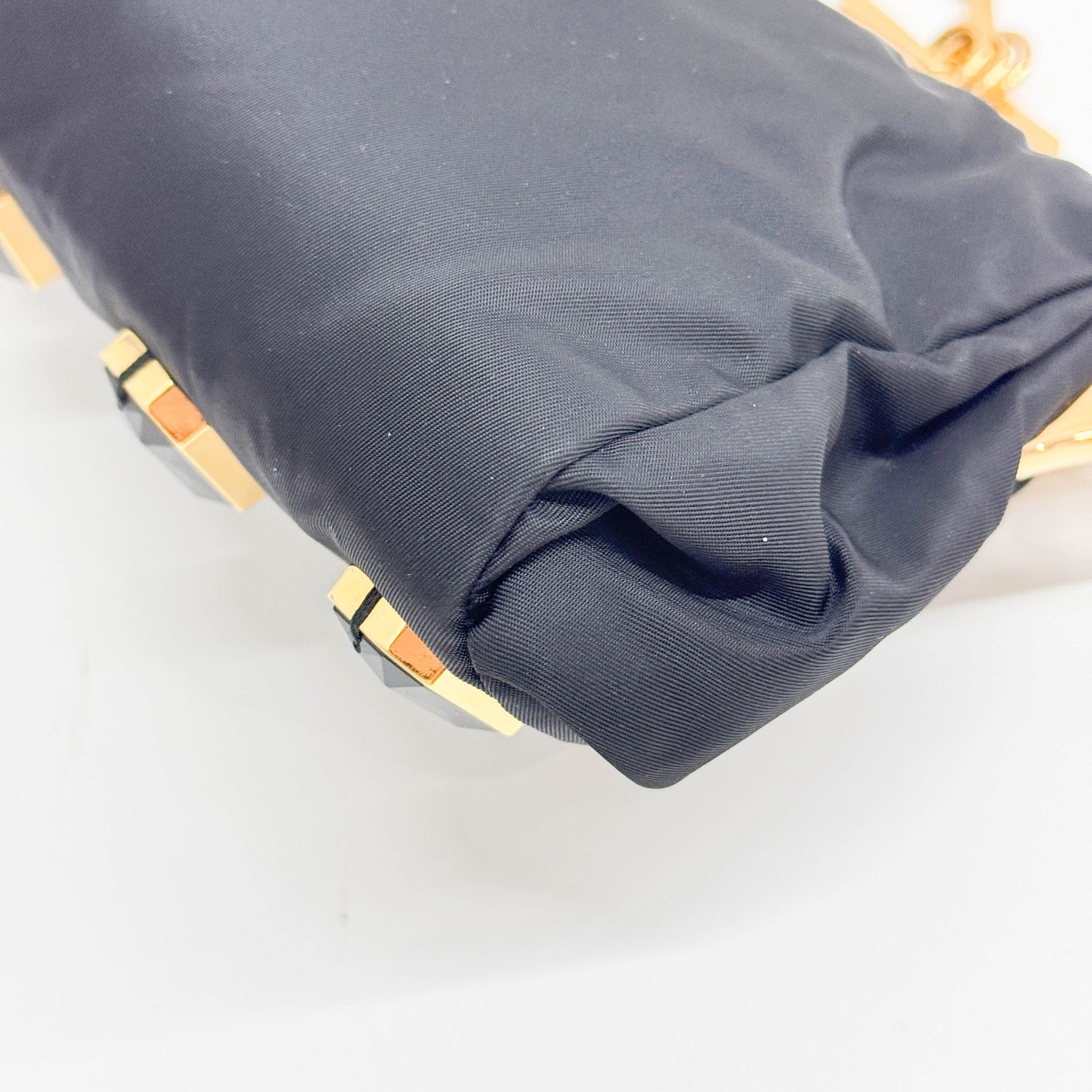 Pietre Black Nylon Shoulder Bag