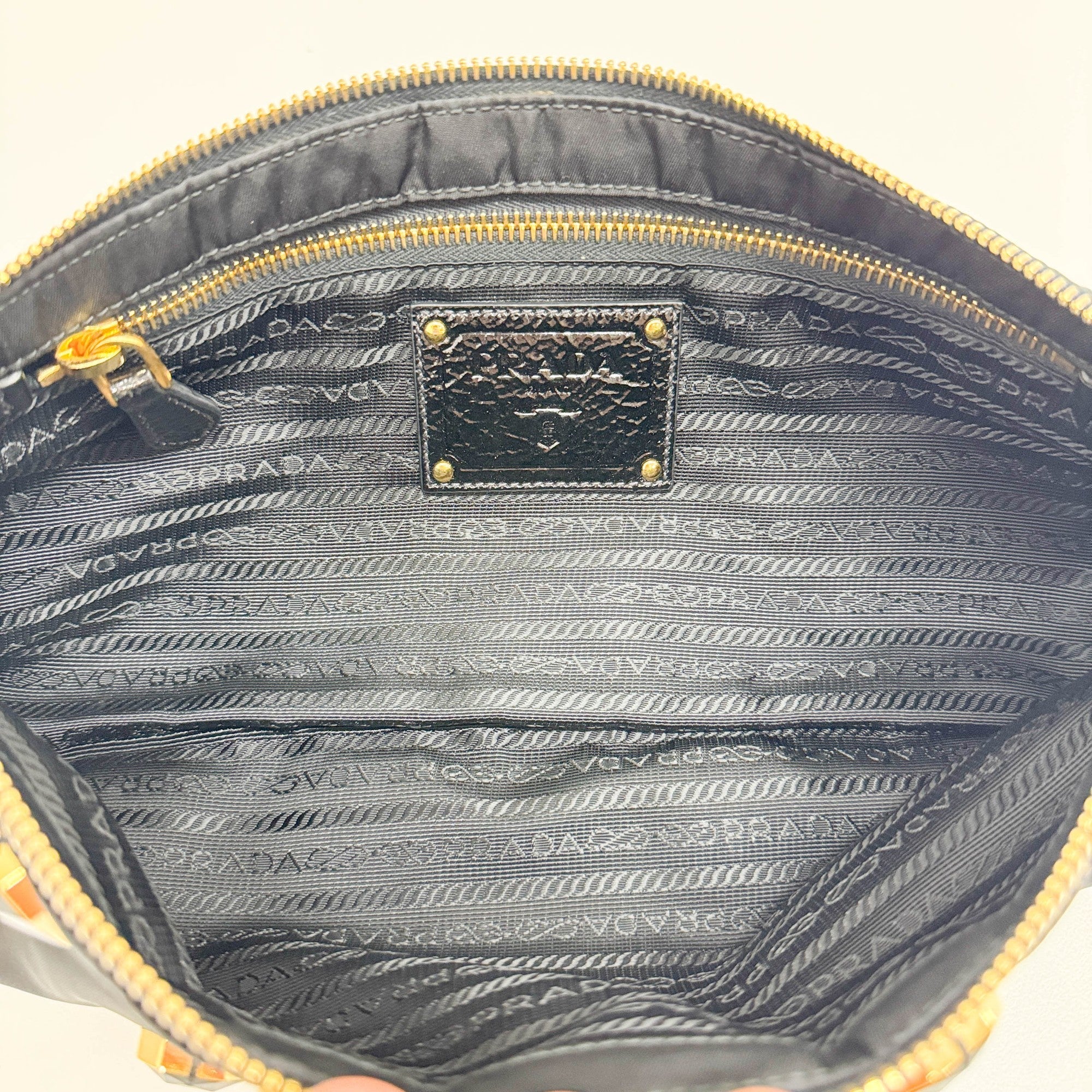 Pietre Black Nylon Shoulder Bag