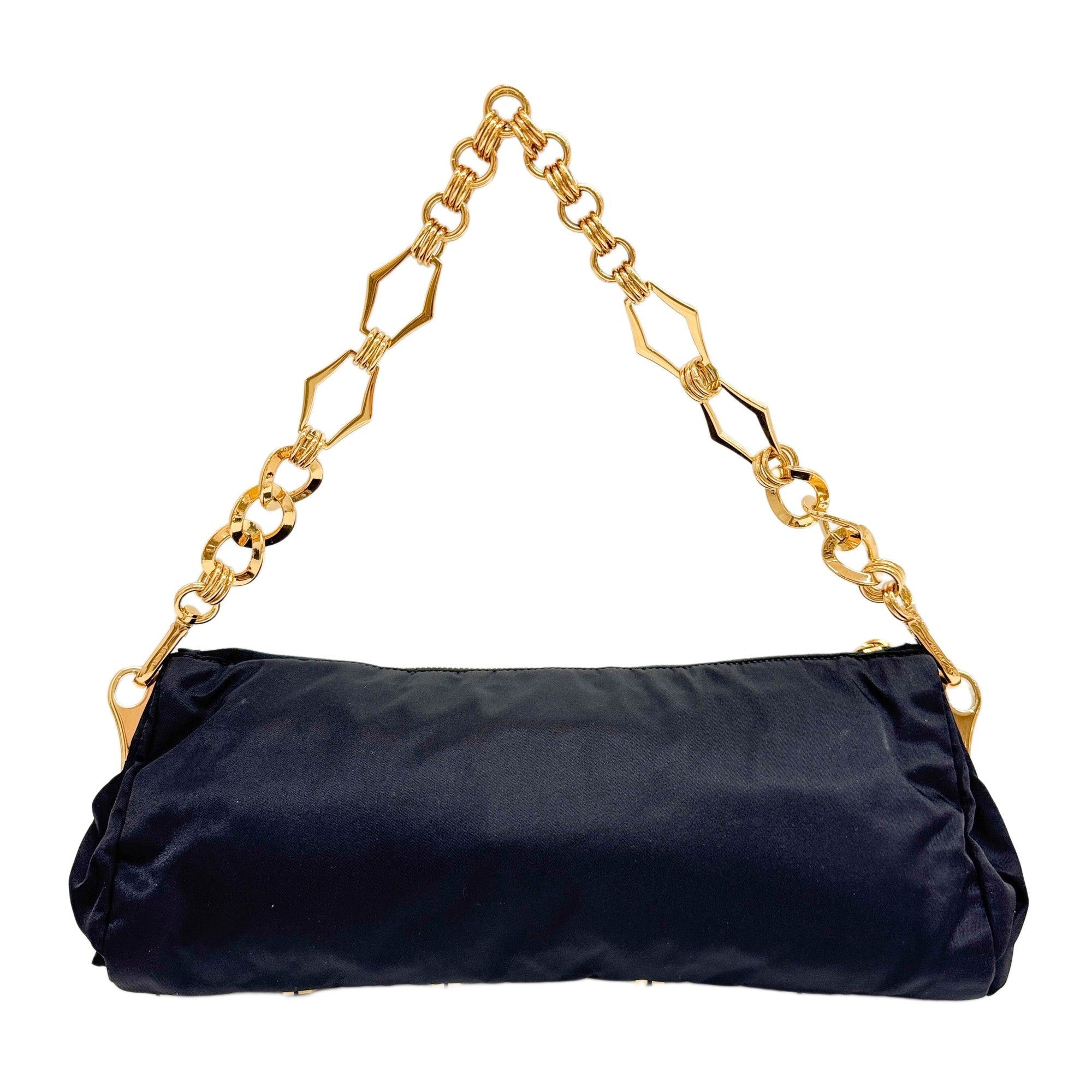 Pietre Black Nylon Shoulder Bag