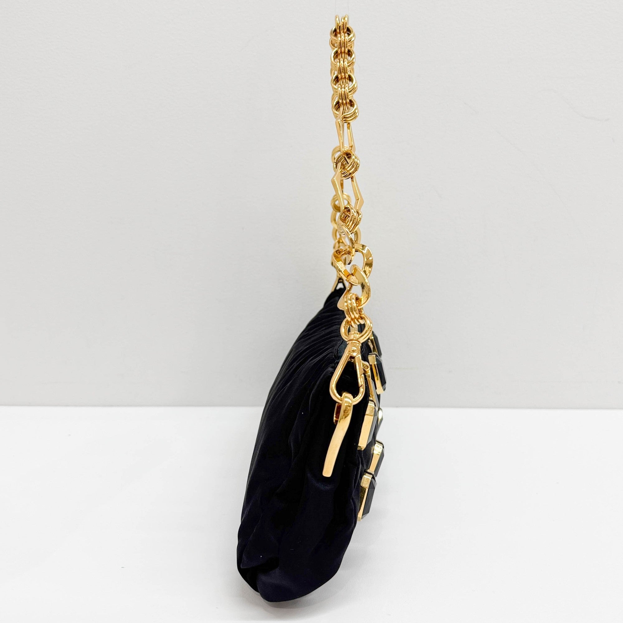 Pietre Black Nylon Shoulder Bag