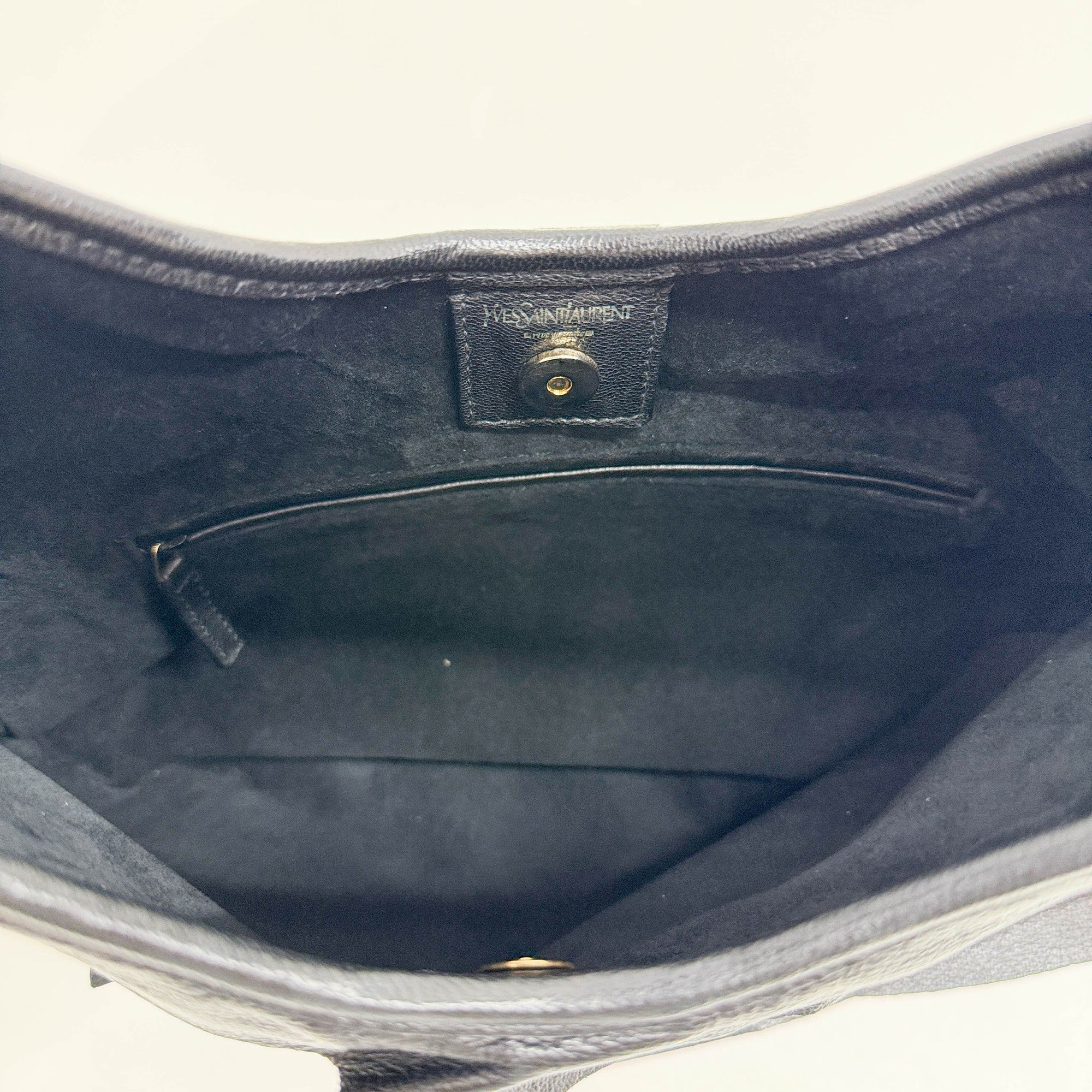 Saint Tropez Black Leather Shoulder Bag