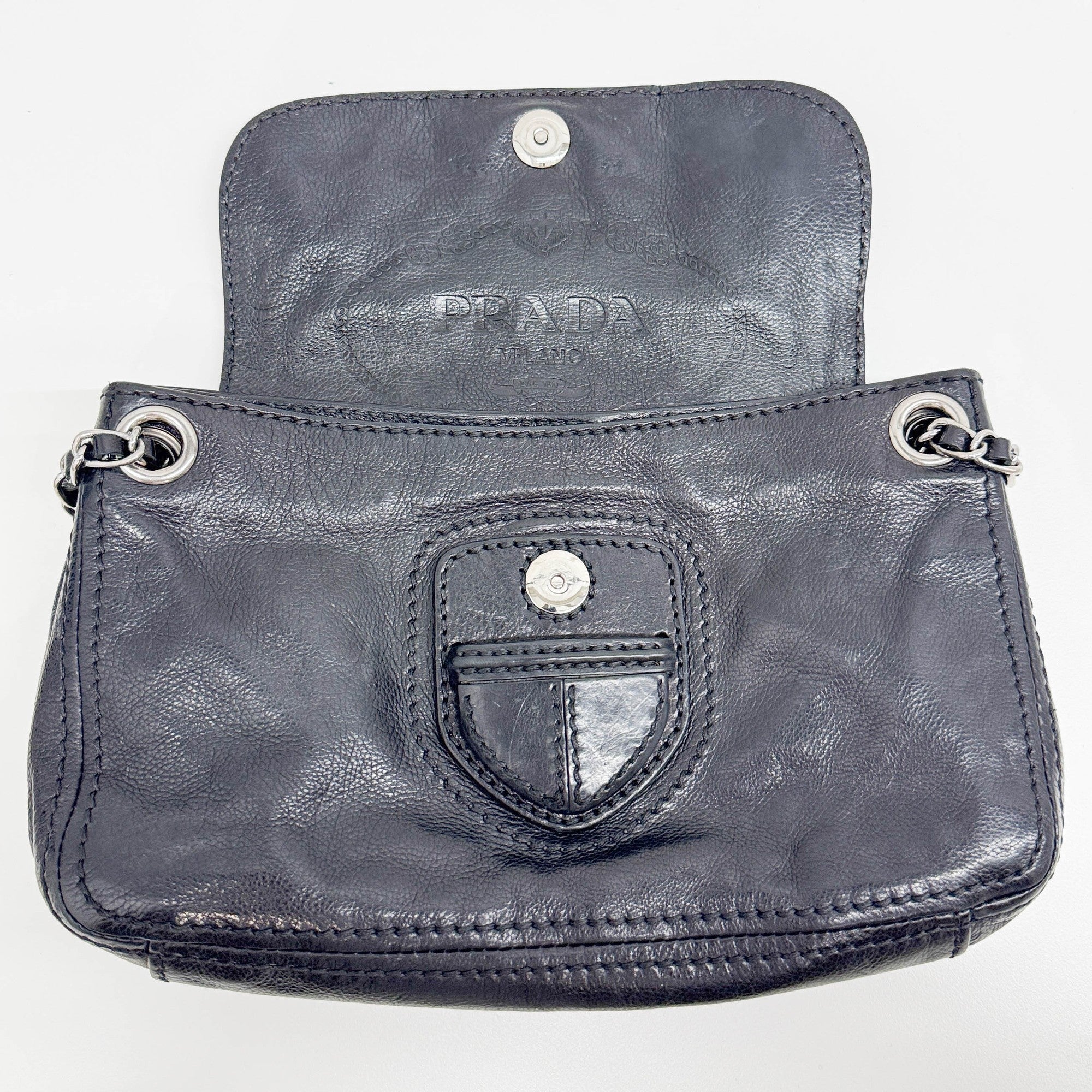 Black Leather Shoulder Bag