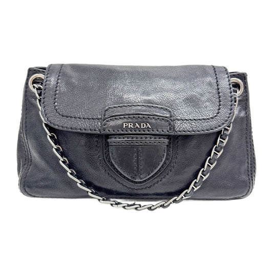 Black Leather Shoulder Bag