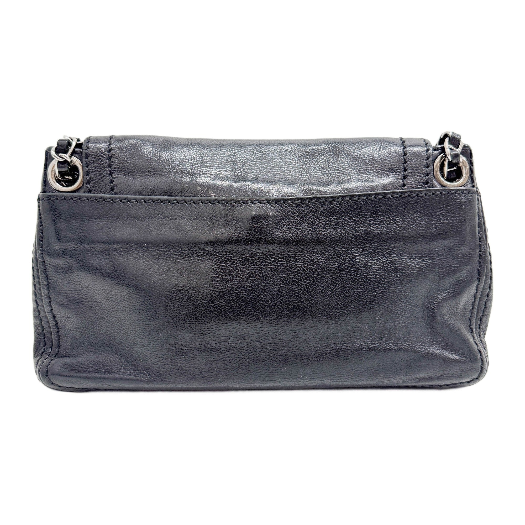 Black Leather Shoulder Bag
