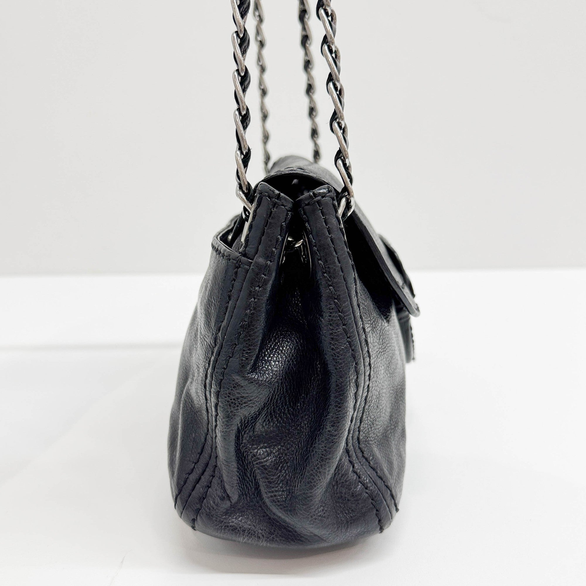 Black Leather Shoulder Bag