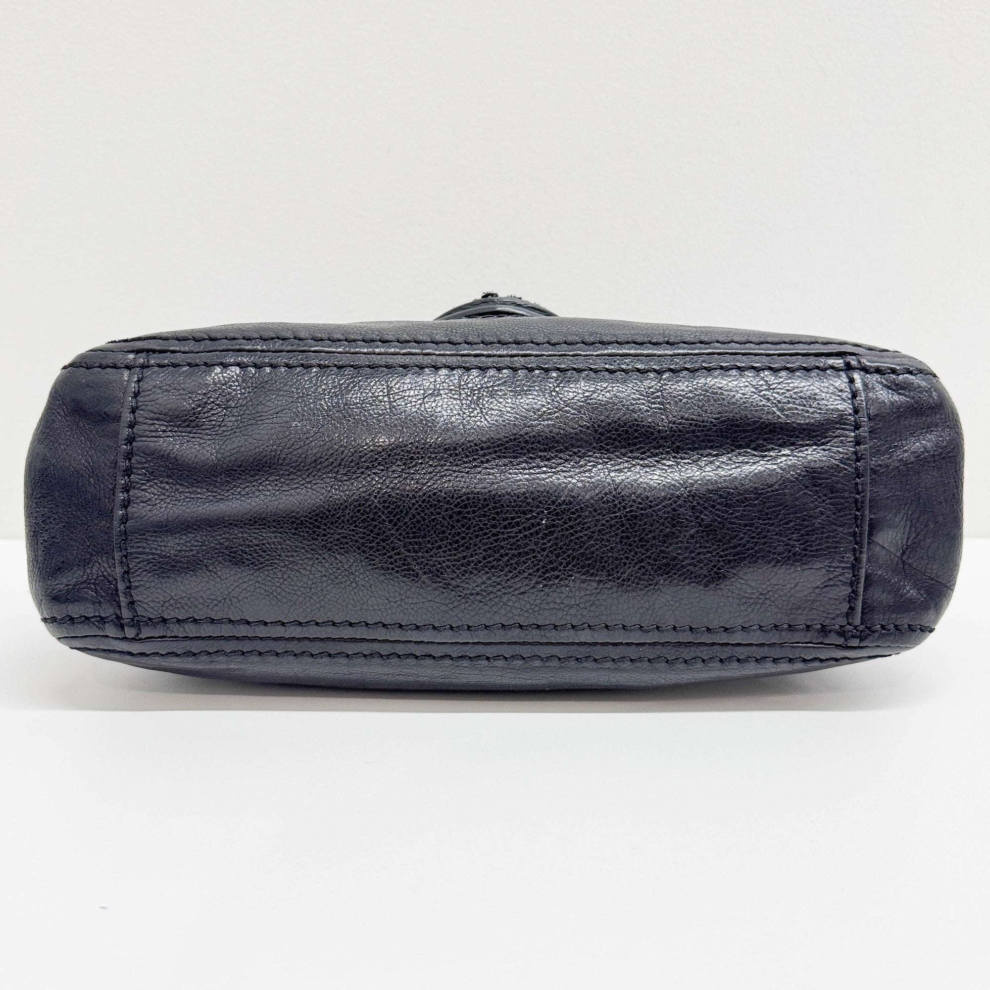 Black Leather Shoulder Bag