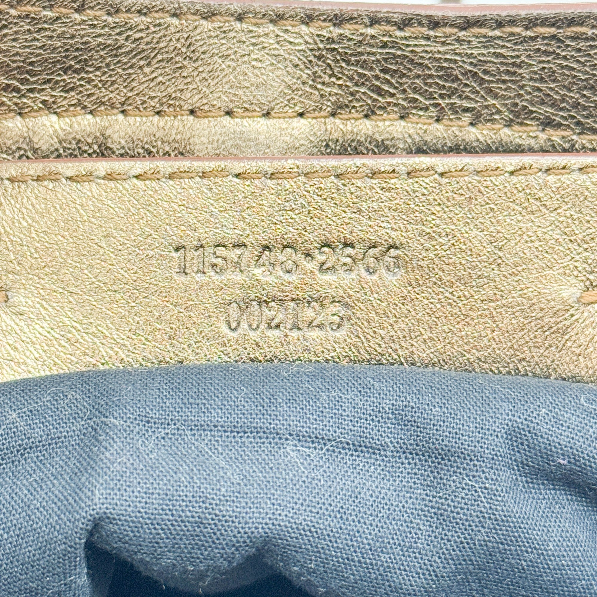 The City Gold Metallic Leather Two Way Bag