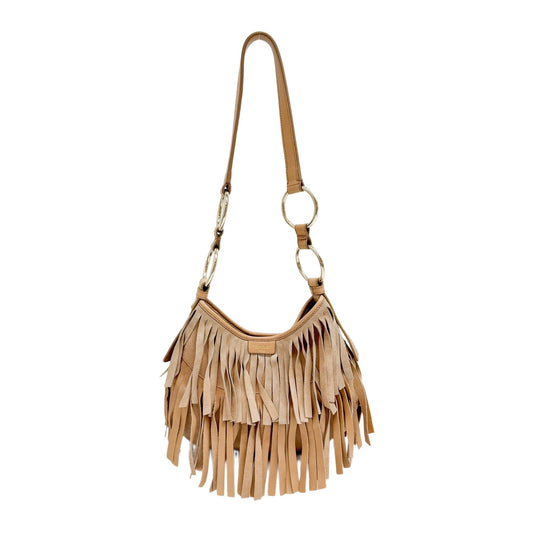 Mini La Boheme Fringe Tan Suede Shoulder Bag