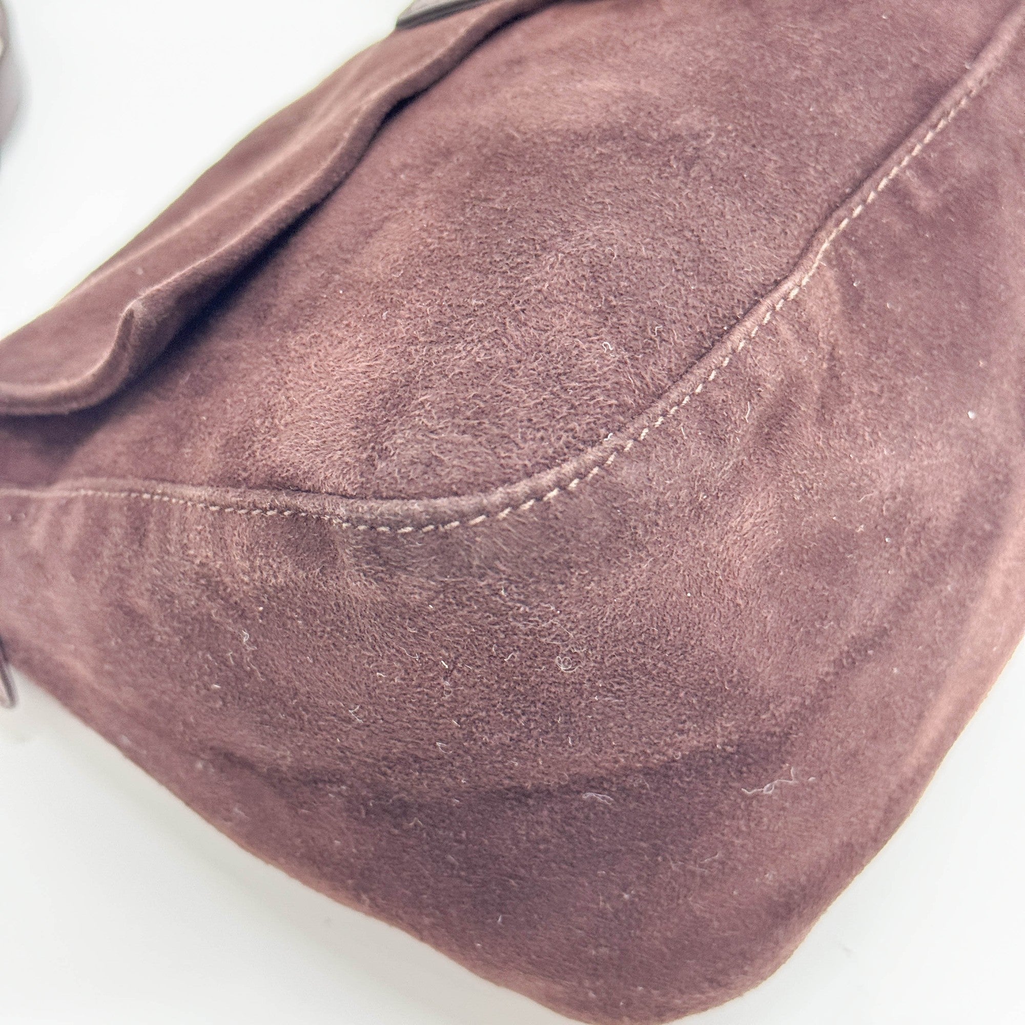 Mamma Baguette Brown Suede Shoulder Bag