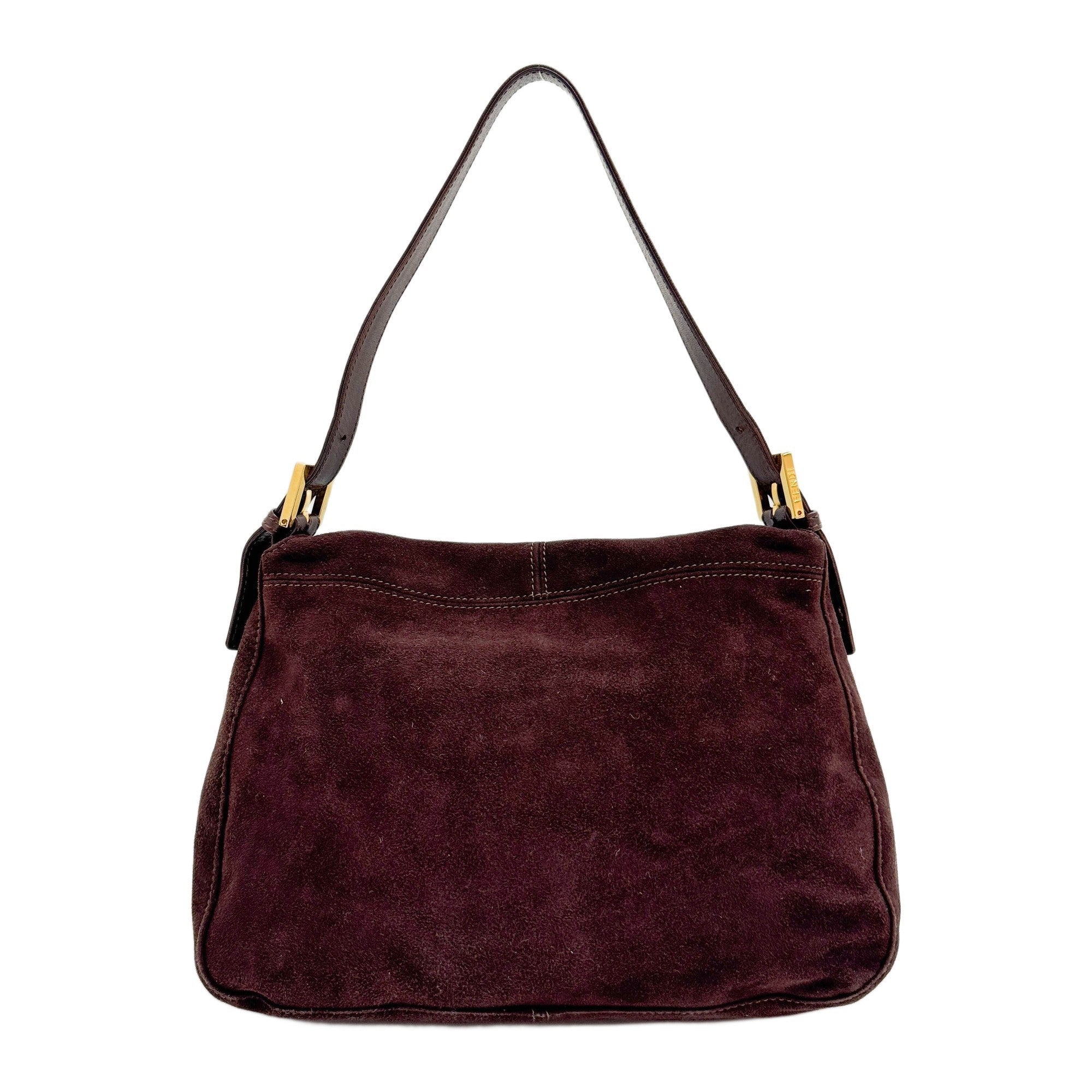 Mamma Baguette Brown Suede Shoulder Bag