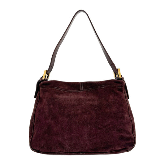 Mamma Baguette Brown Suede Shoulder Bag