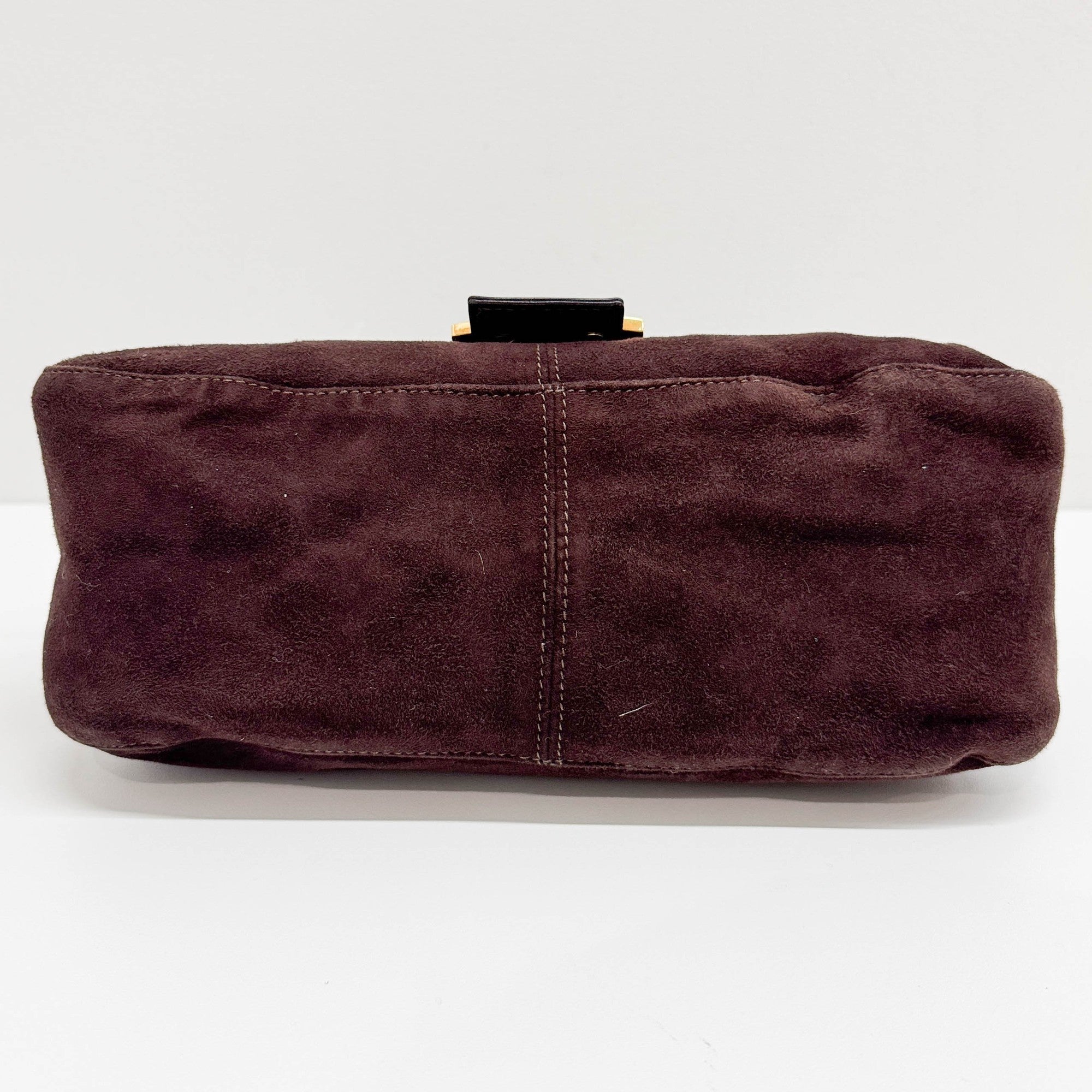 Mamma Baguette Brown Suede Shoulder Bag
