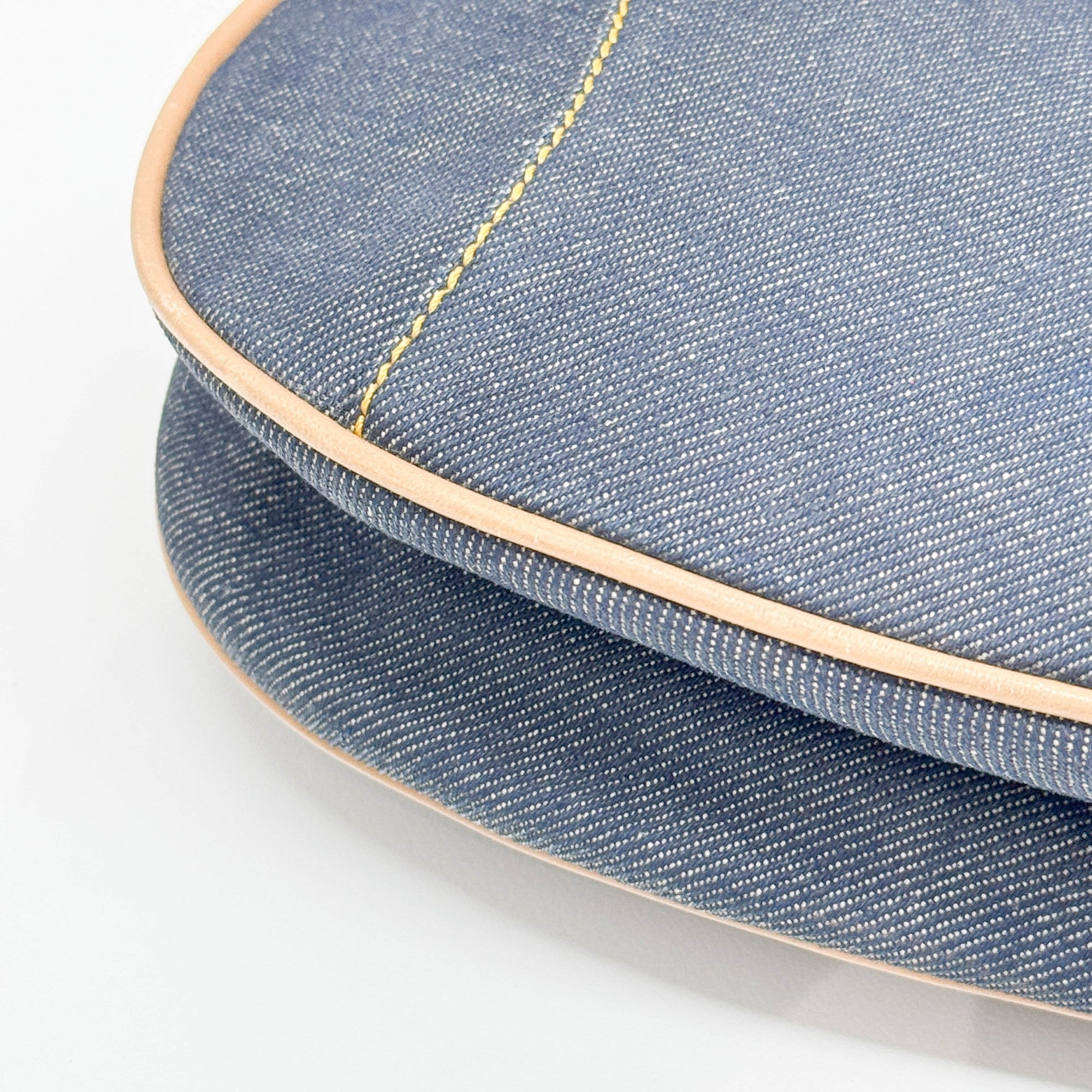 Saddle Blue Denim Shoulder Bag