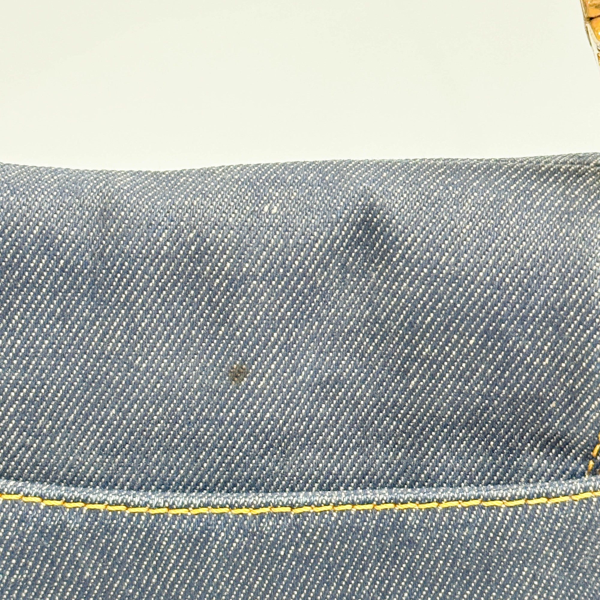 Saddle Blue Denim Shoulder Bag