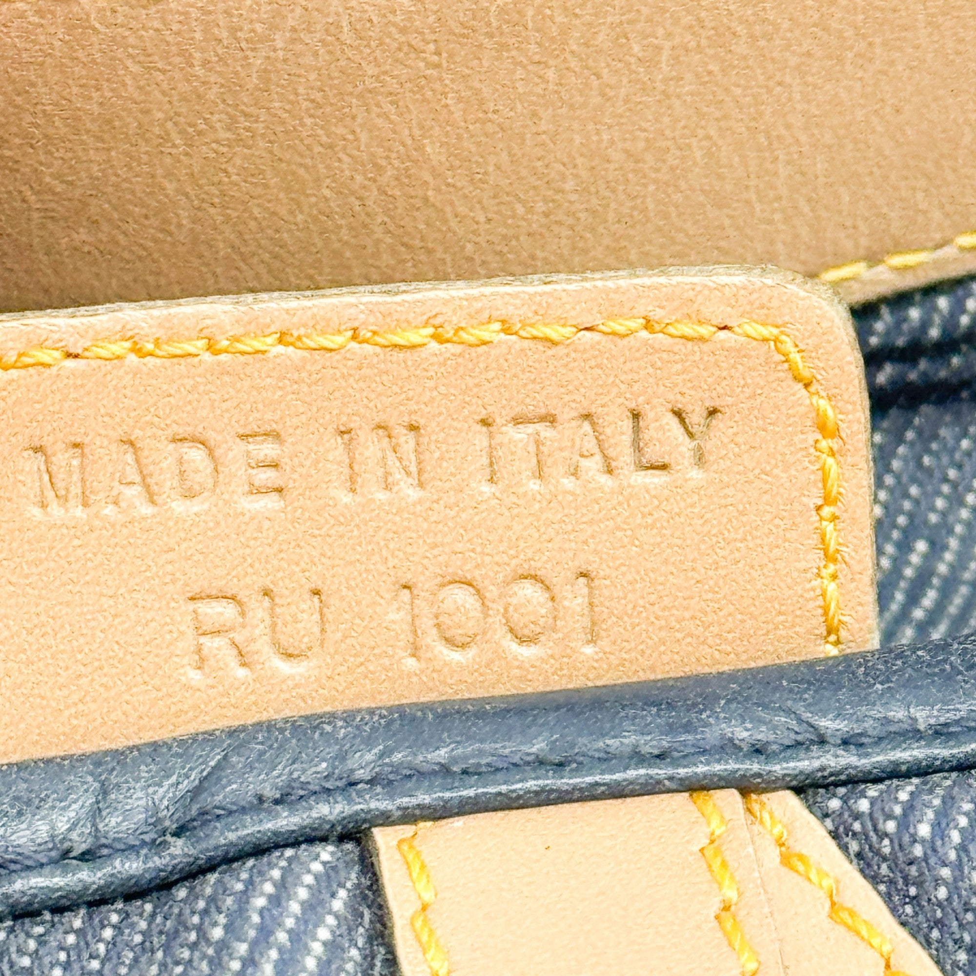 Saddle Blue Denim Shoulder Bag