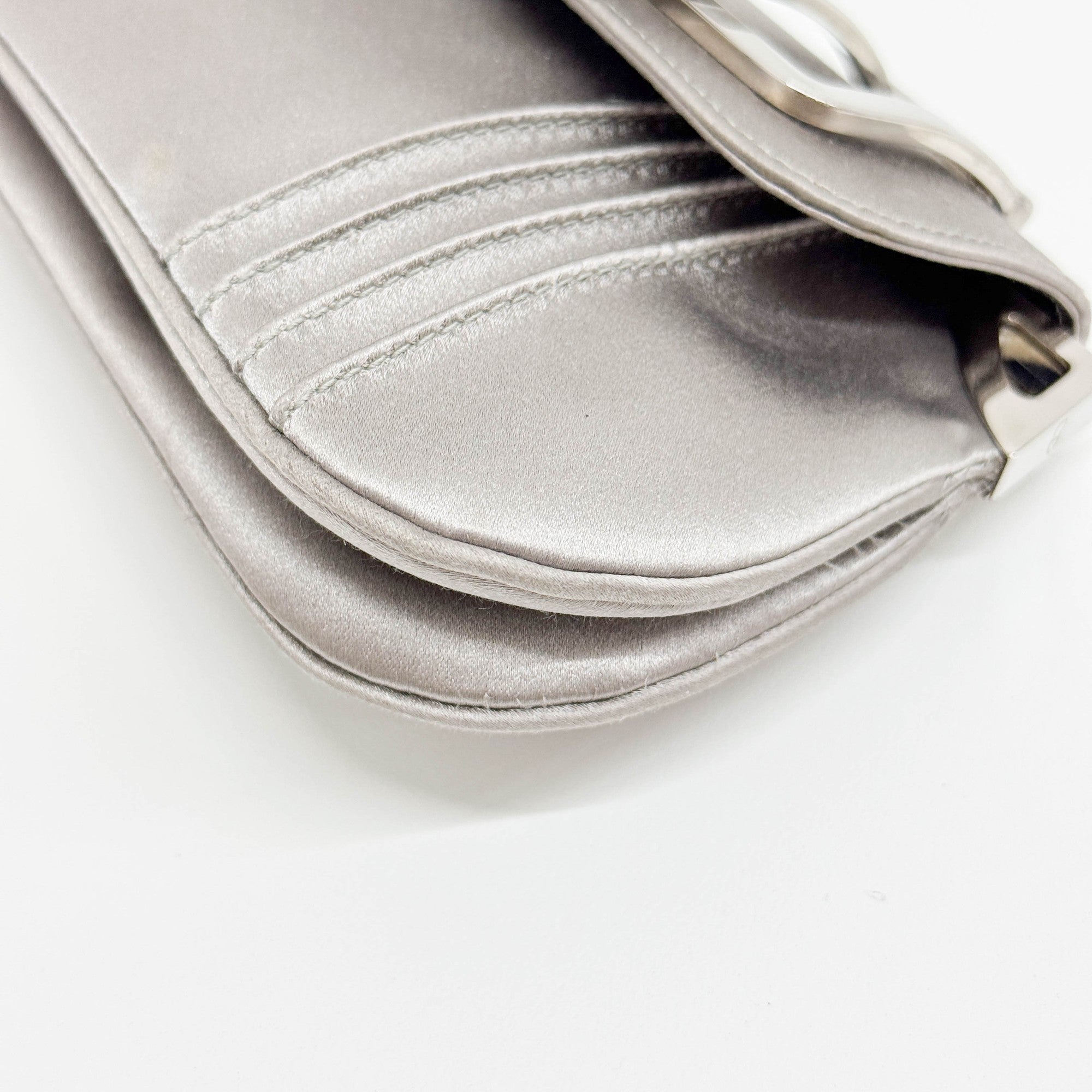 Silver Satin Two Way Bag