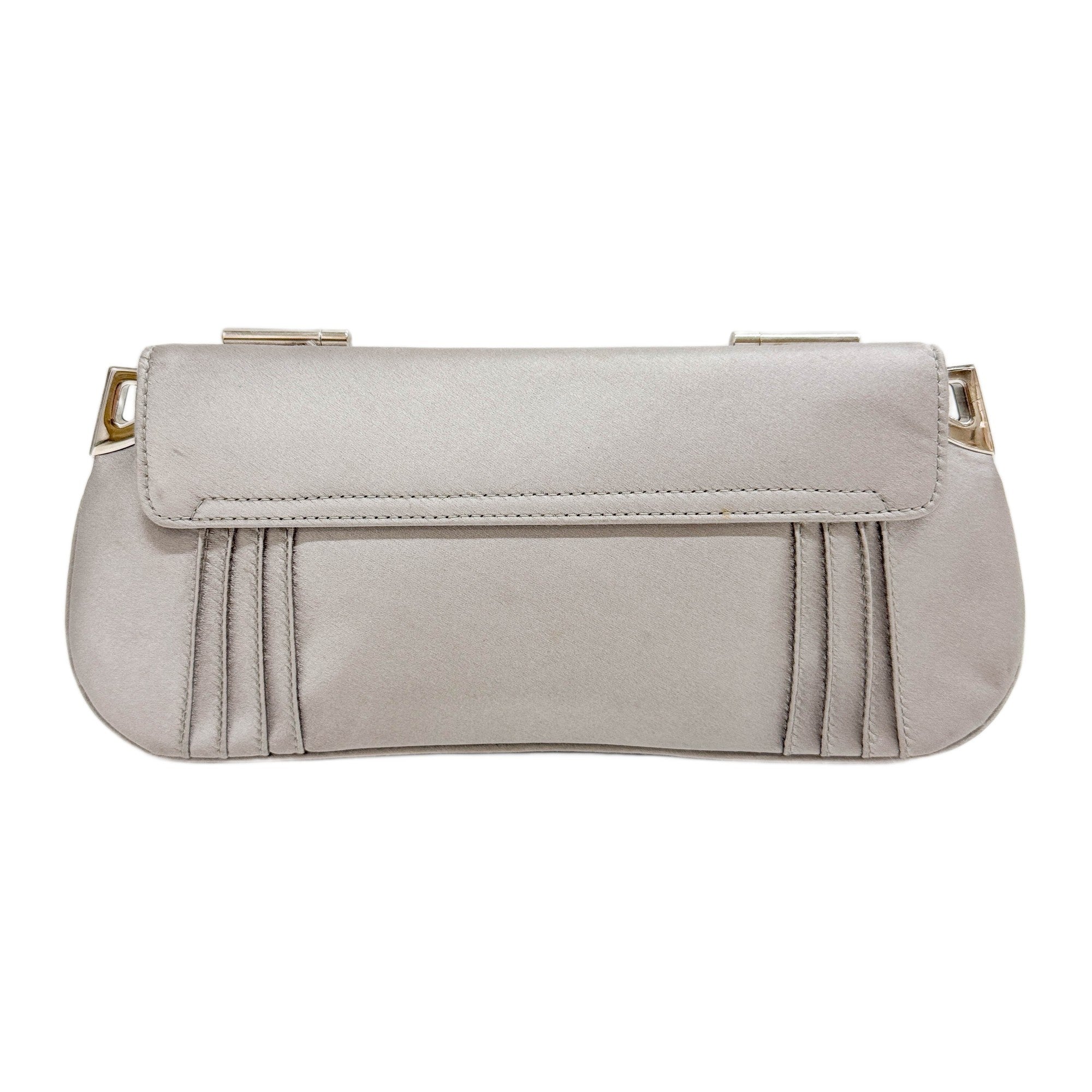 Silver Satin Two Way Bag