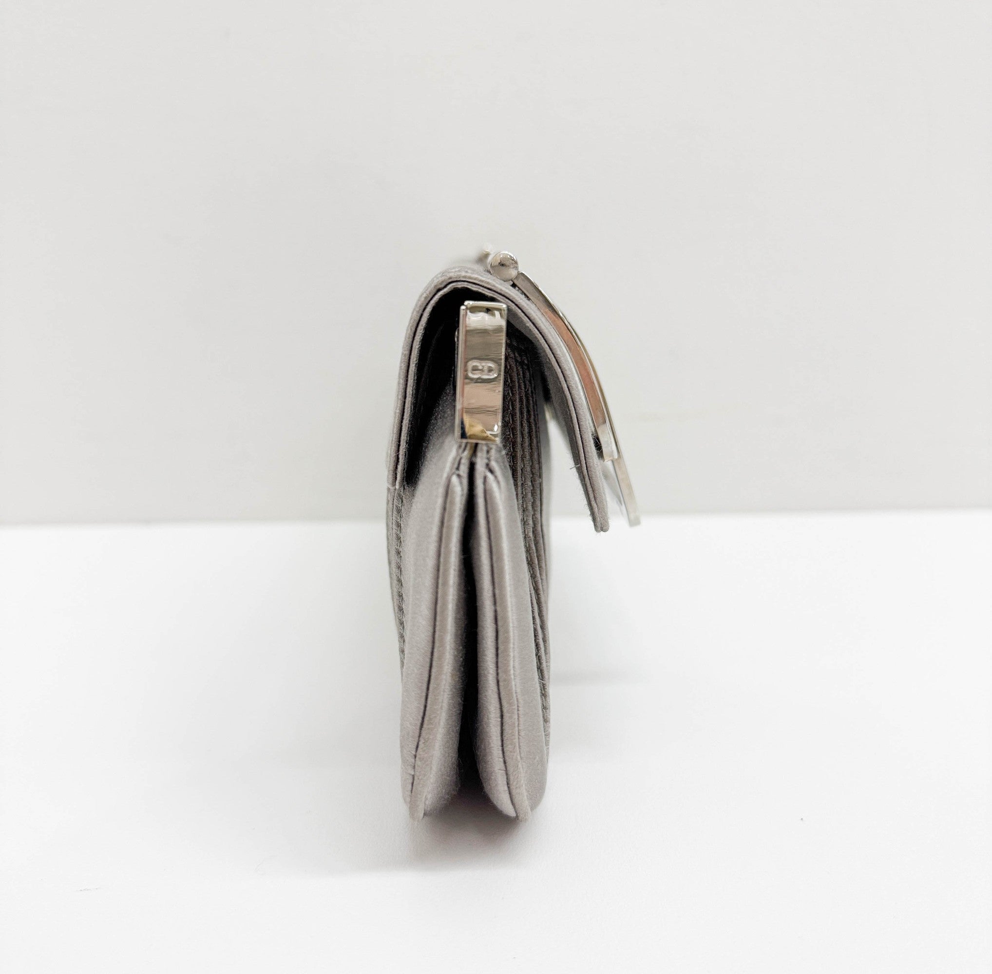 Silver Satin Two Way Bag