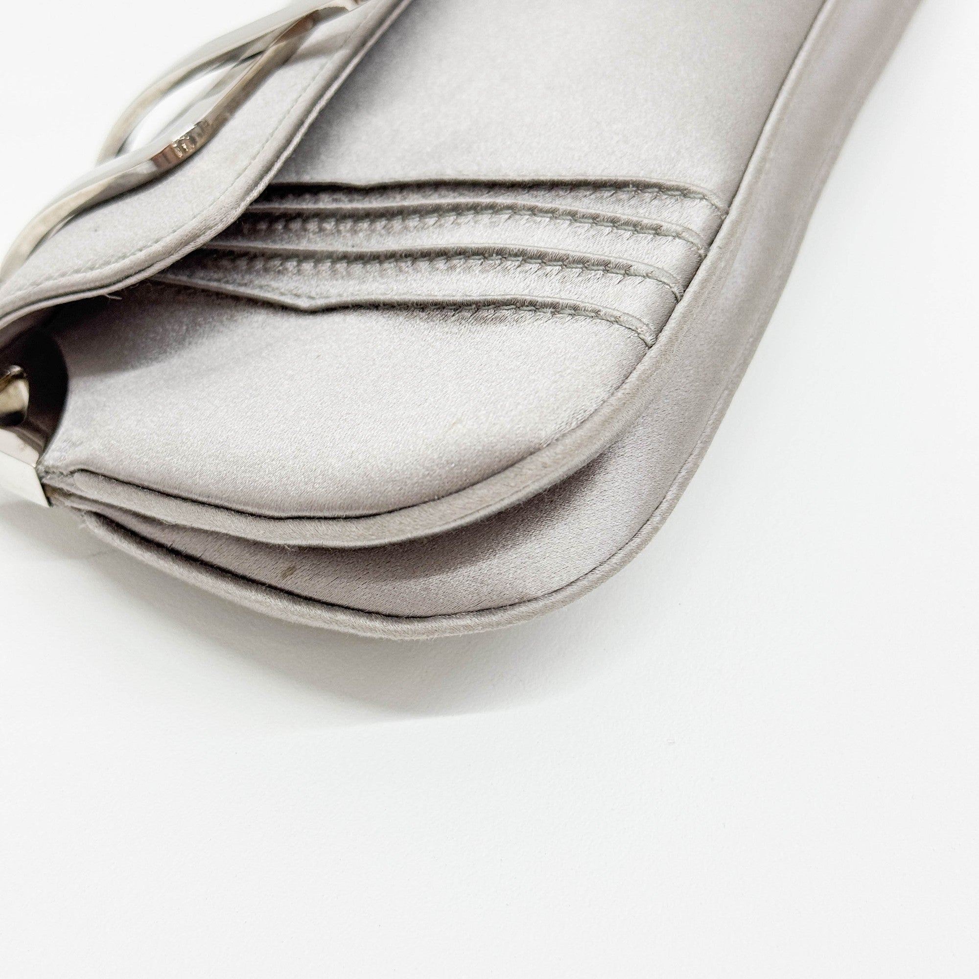 Silver Satin Two Way Bag