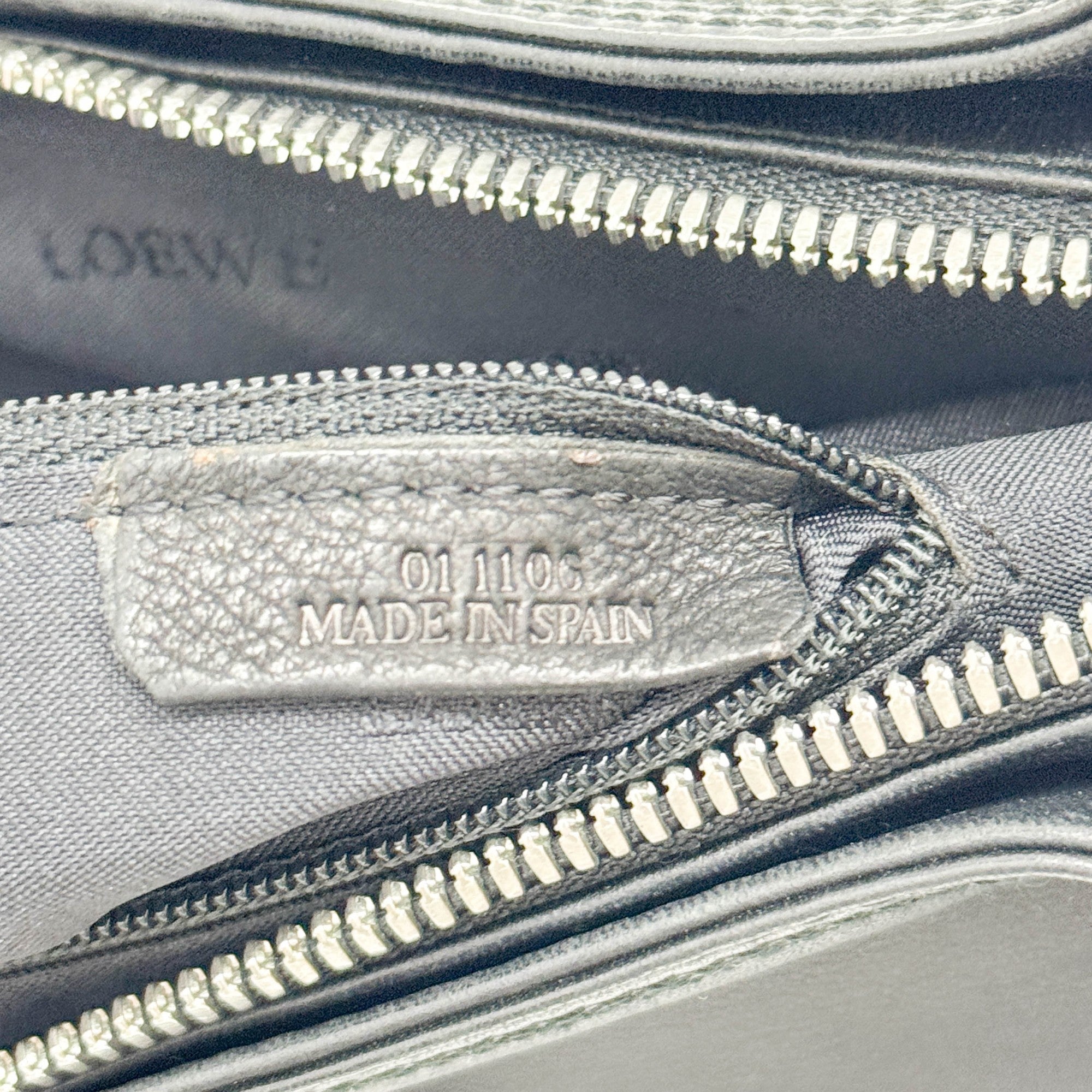 Anagram Black Leather Shoulder Bag