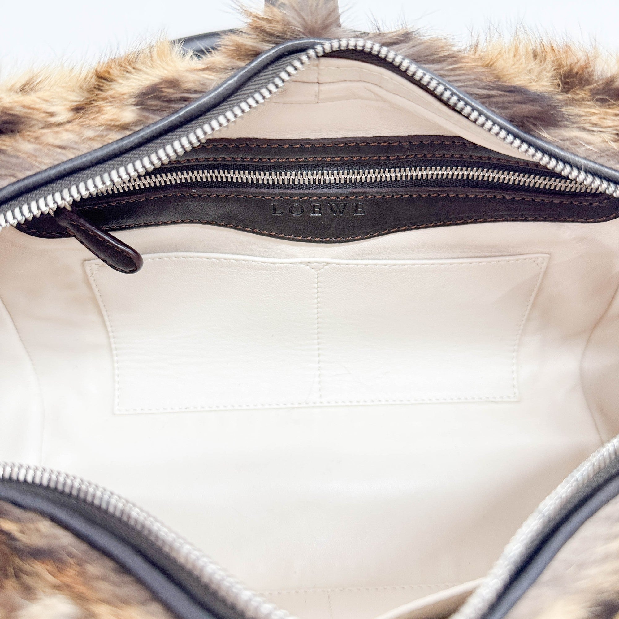 Senda Brown Fur Shoulder Bag
