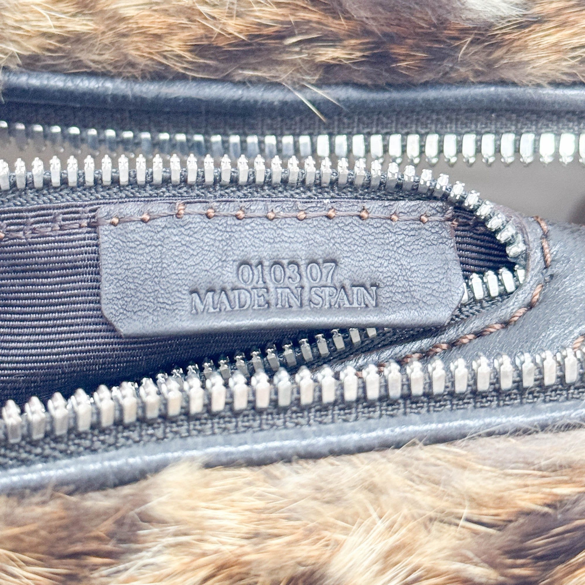 Senda Brown Fur Shoulder Bag