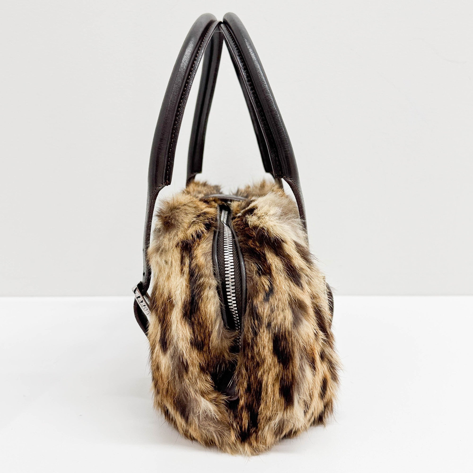 Senda Brown Fur Shoulder Bag