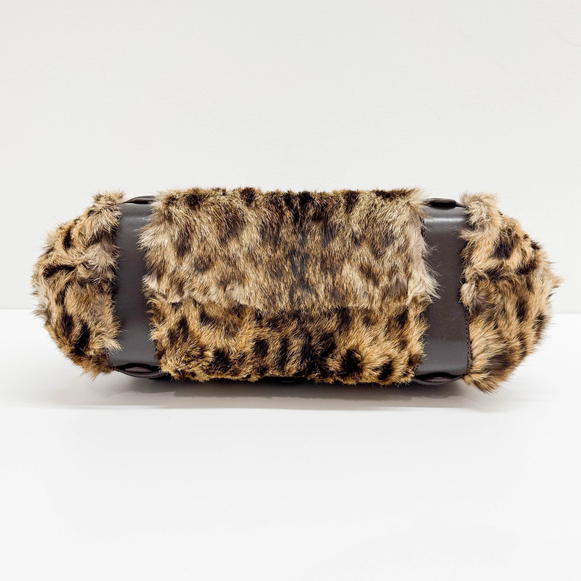 Senda Brown Fur Shoulder Bag