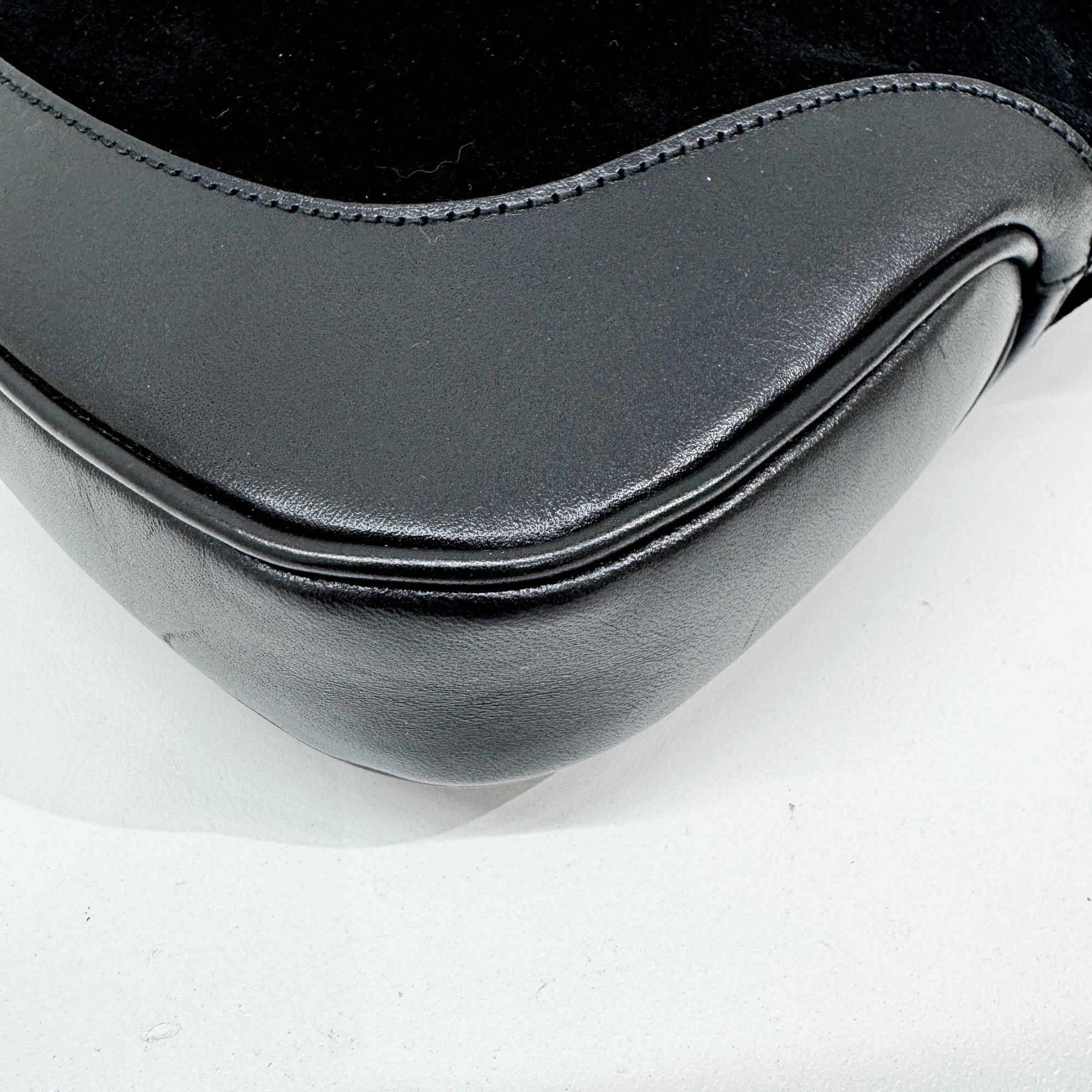 Jackie Black Suede Shoulder Bag