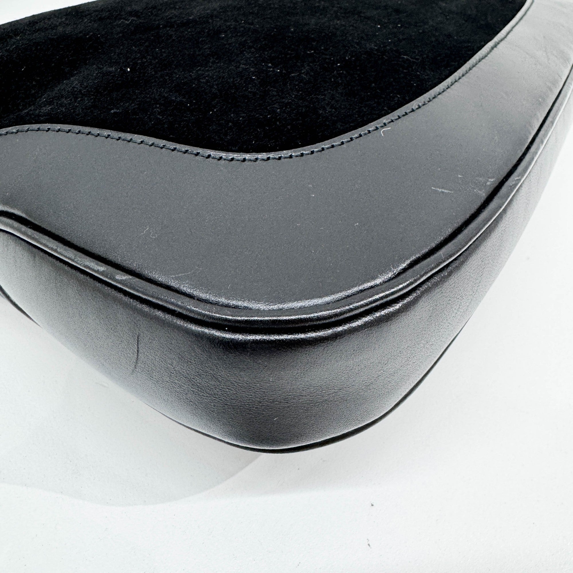 Jackie Black Suede Shoulder Bag