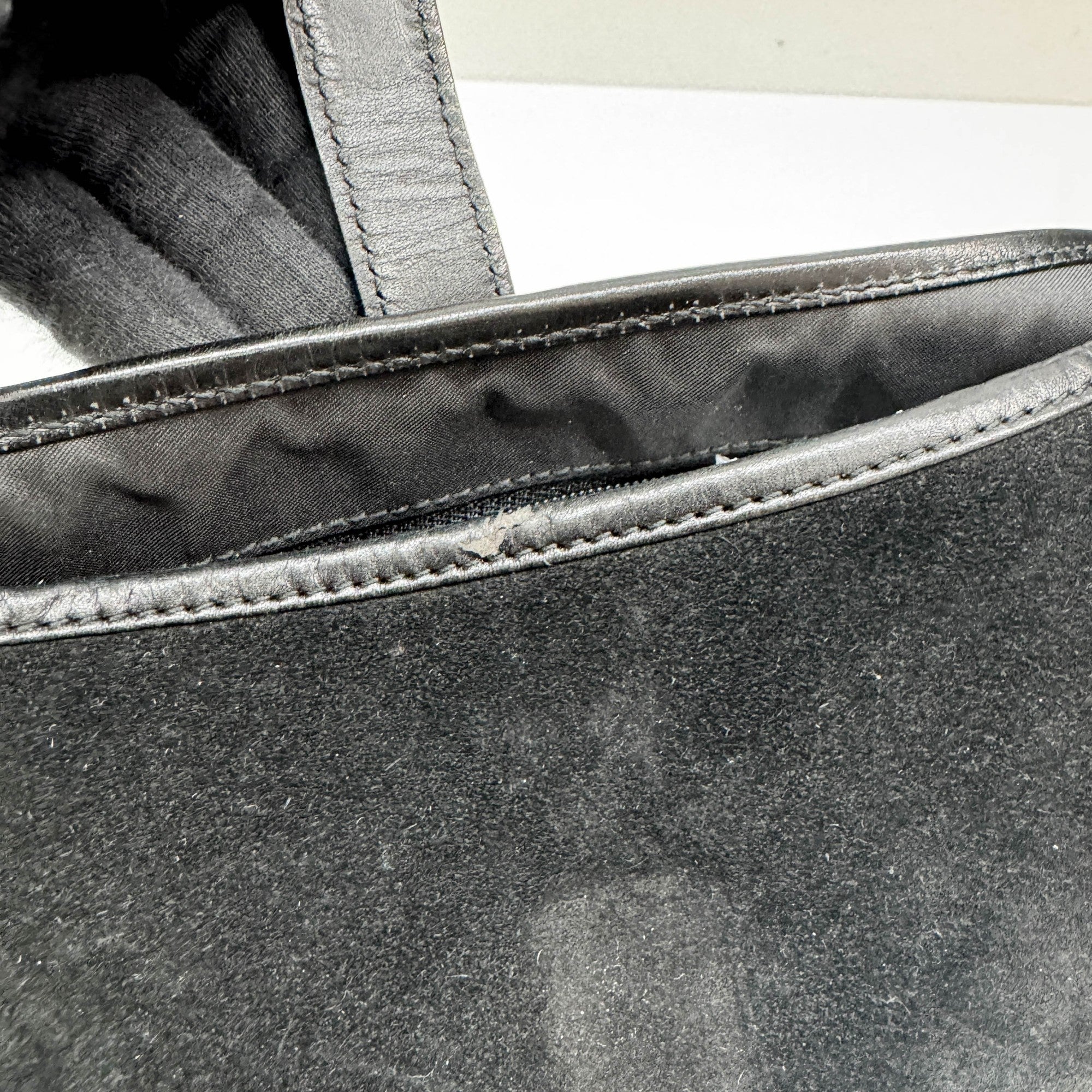 Jackie Black Suede Shoulder Bag