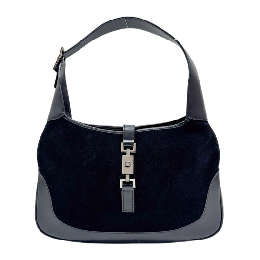 Jackie Black Suede Shoulder Bag