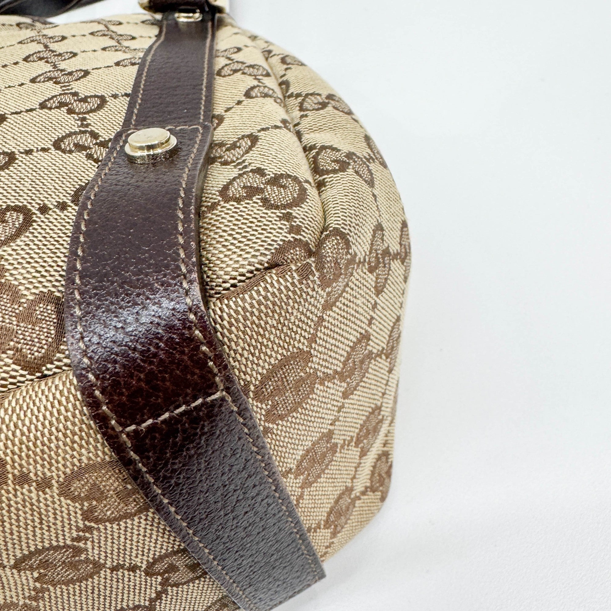 Abbey Brown GG Canvas Shoulder Bag