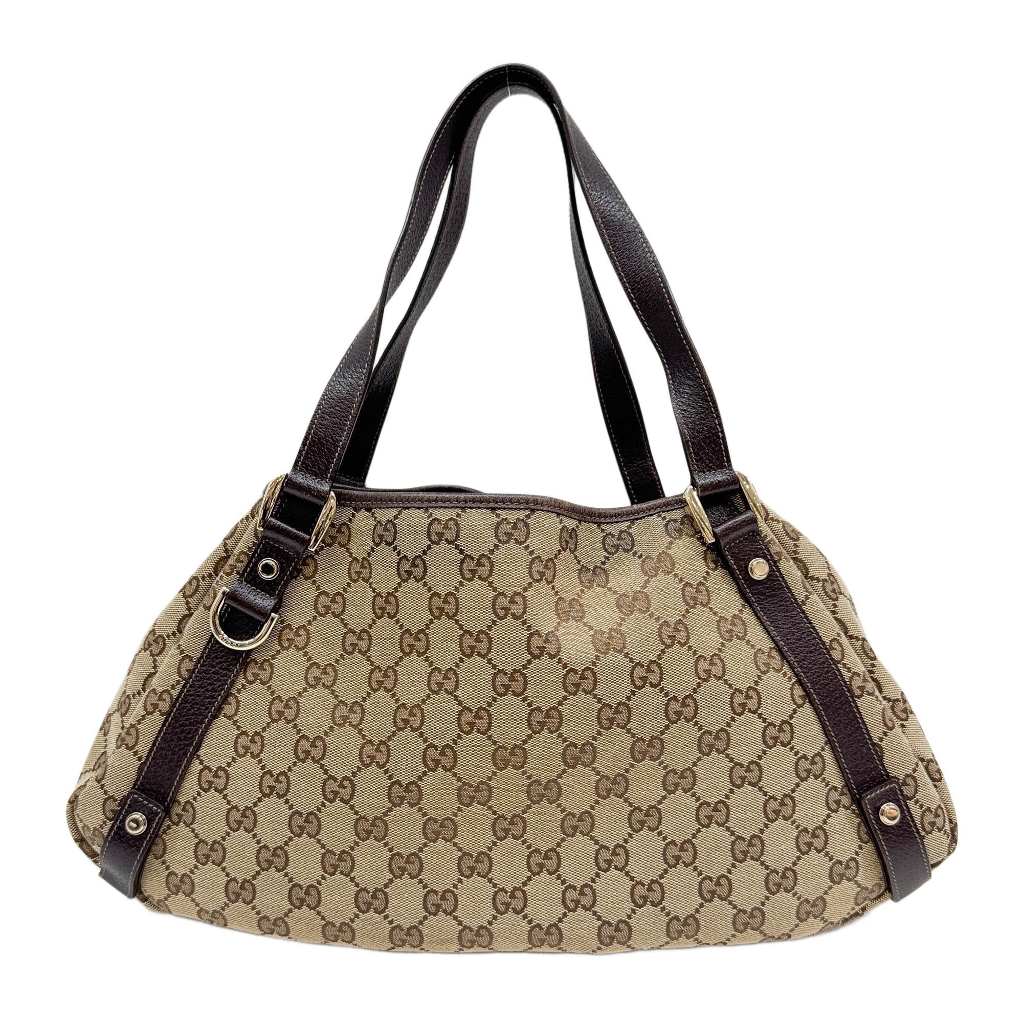 Abbey Brown GG Canvas Shoulder Bag