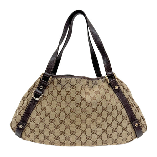 Abbey Brown GG Canvas Shoulder Bag