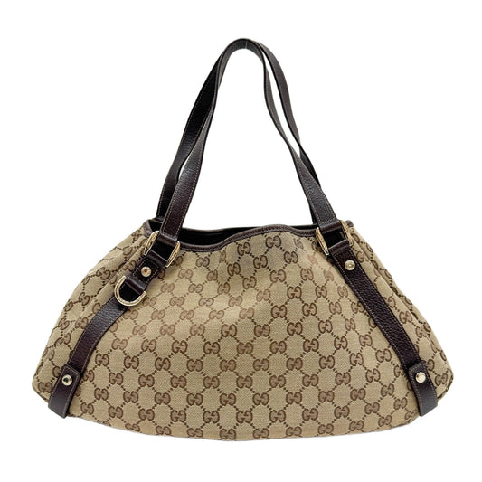 Abbey Brown GG Canvas Shoulder Bag