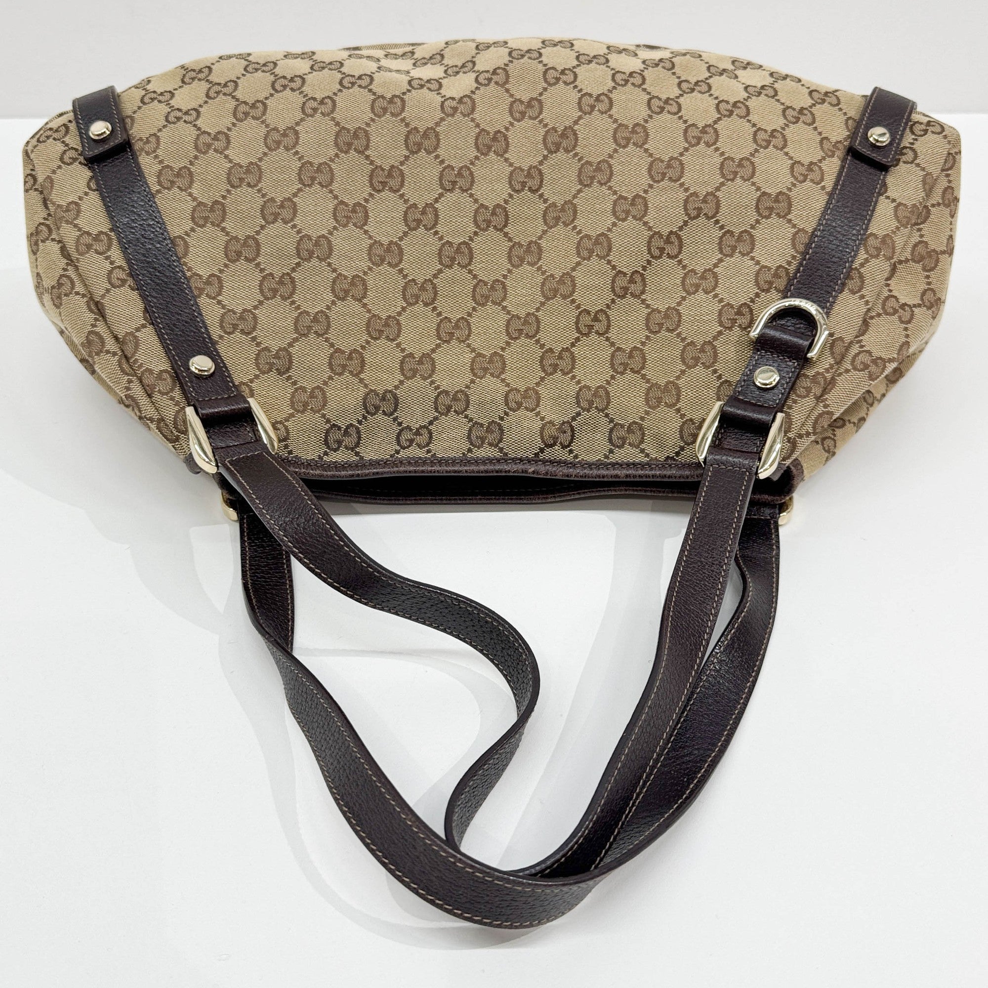 Abbey Brown GG Canvas Shoulder Bag