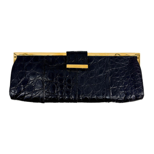 Black Leather Clutch