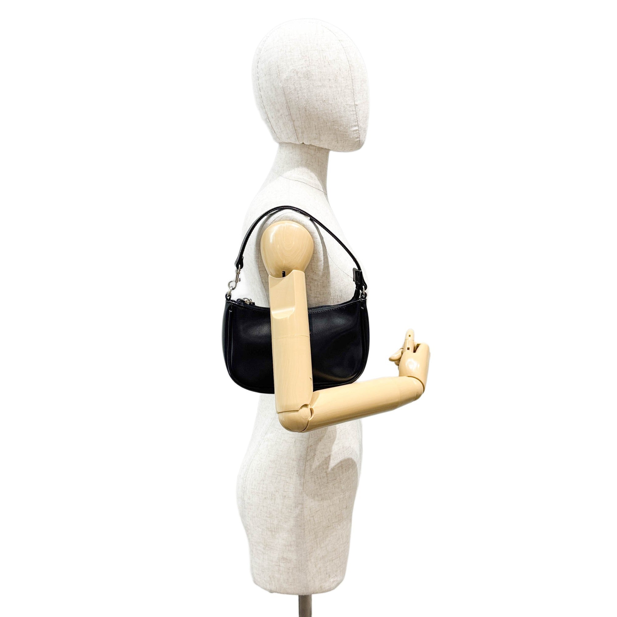 Black Leather Shoulder Bag