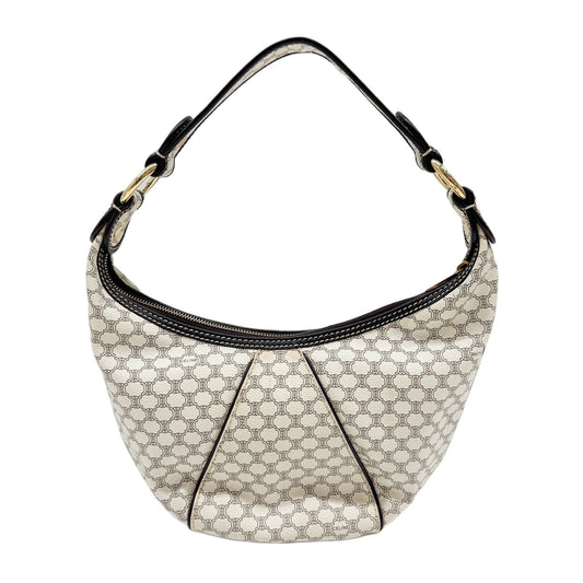 White Macadam Triomphe Leather Hobo Bag