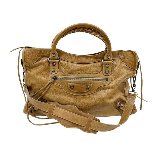 The City Brown Leather Two-Way Bag