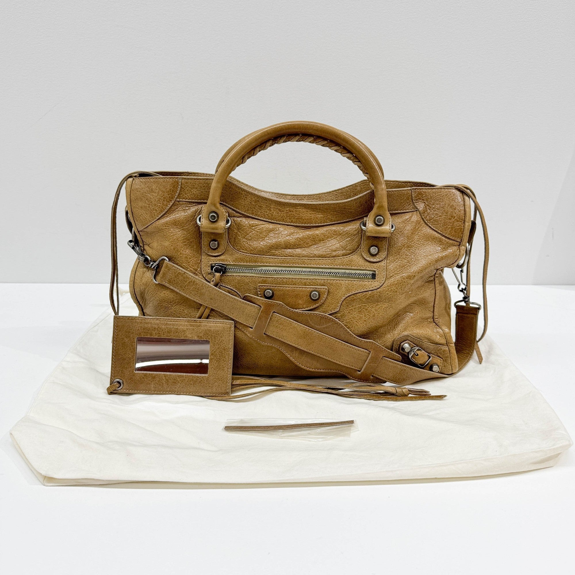 The City Brown Leather Two-Way Bag