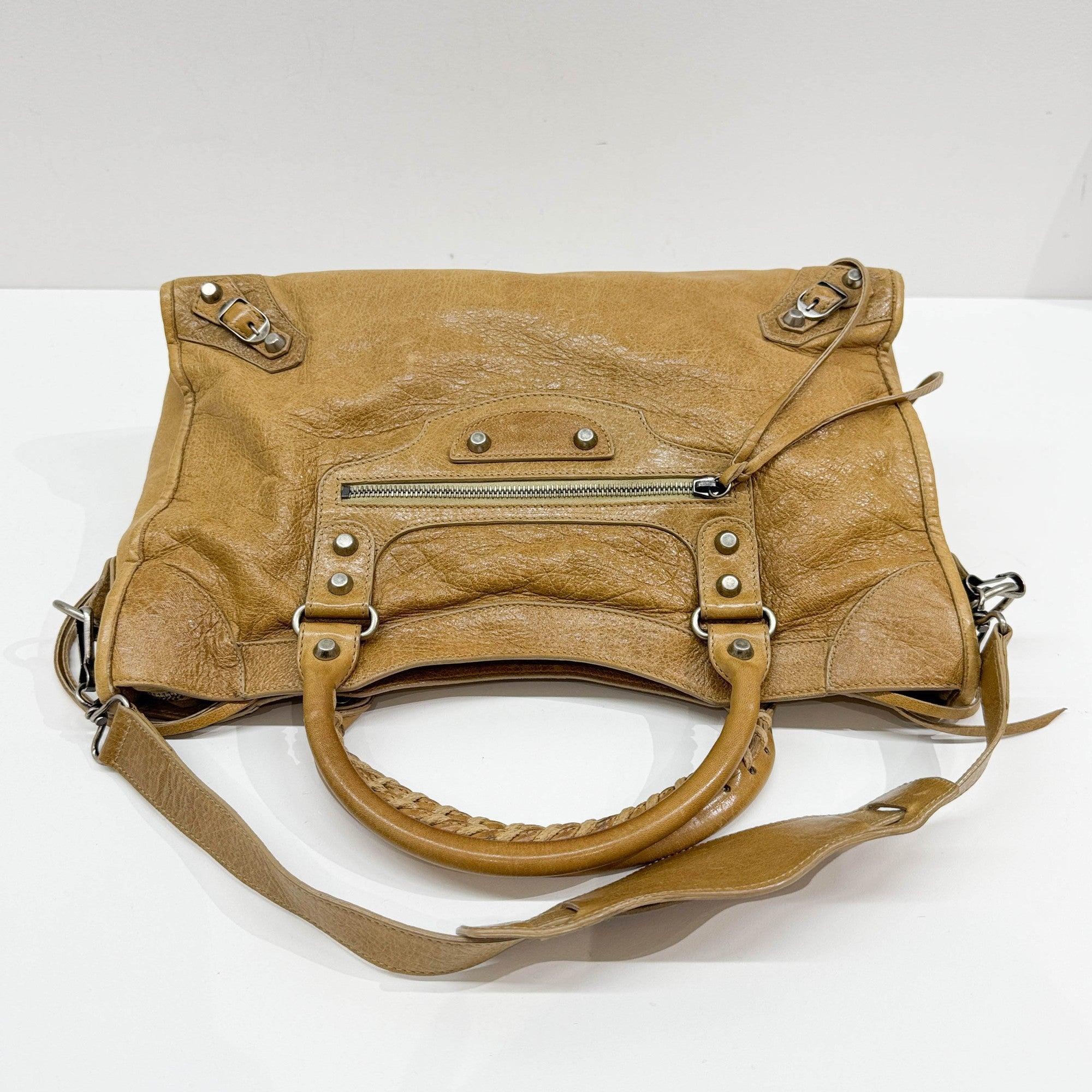 The City Brown Leather Two-Way Bag