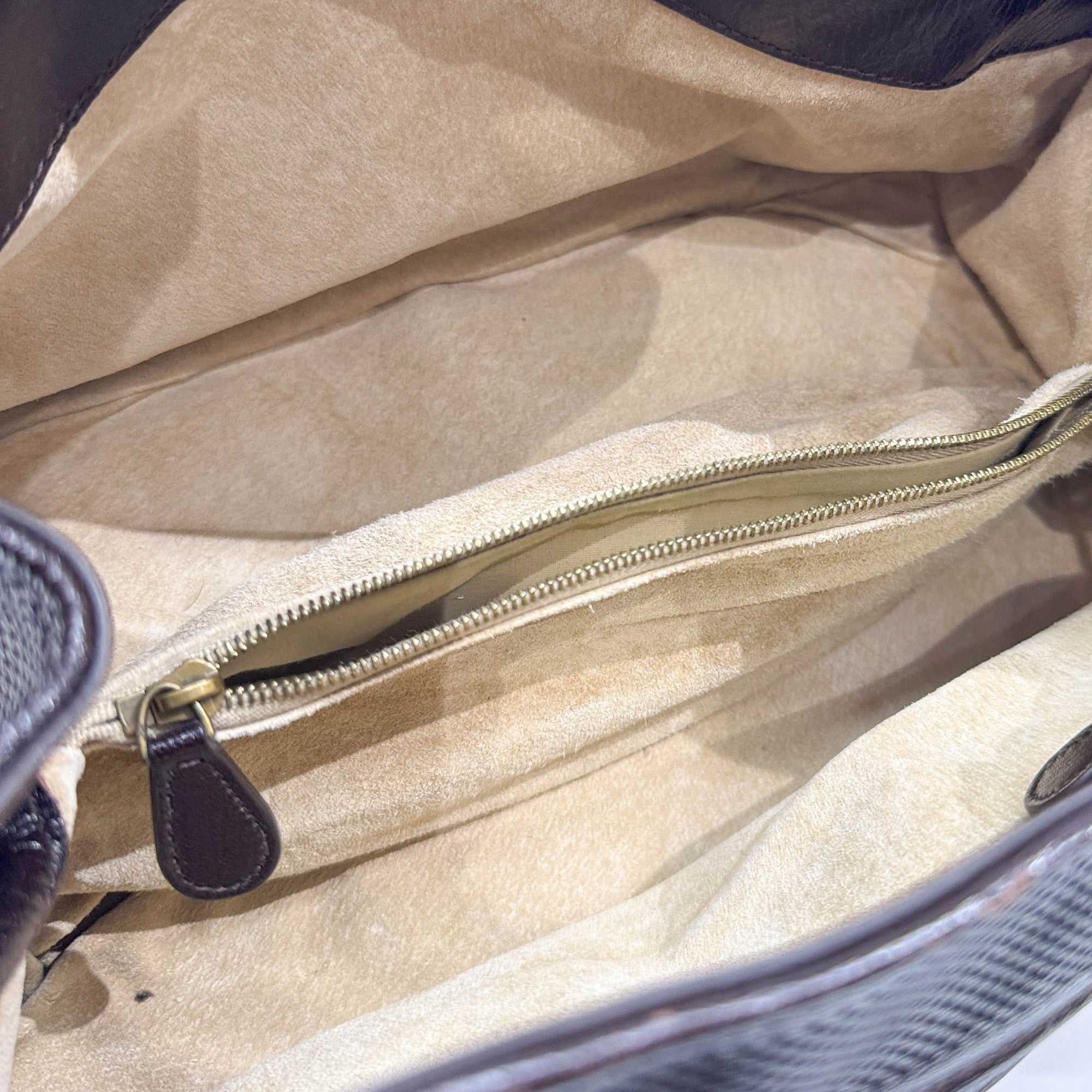 Brown Intrecciato Leather Shoulder Bag