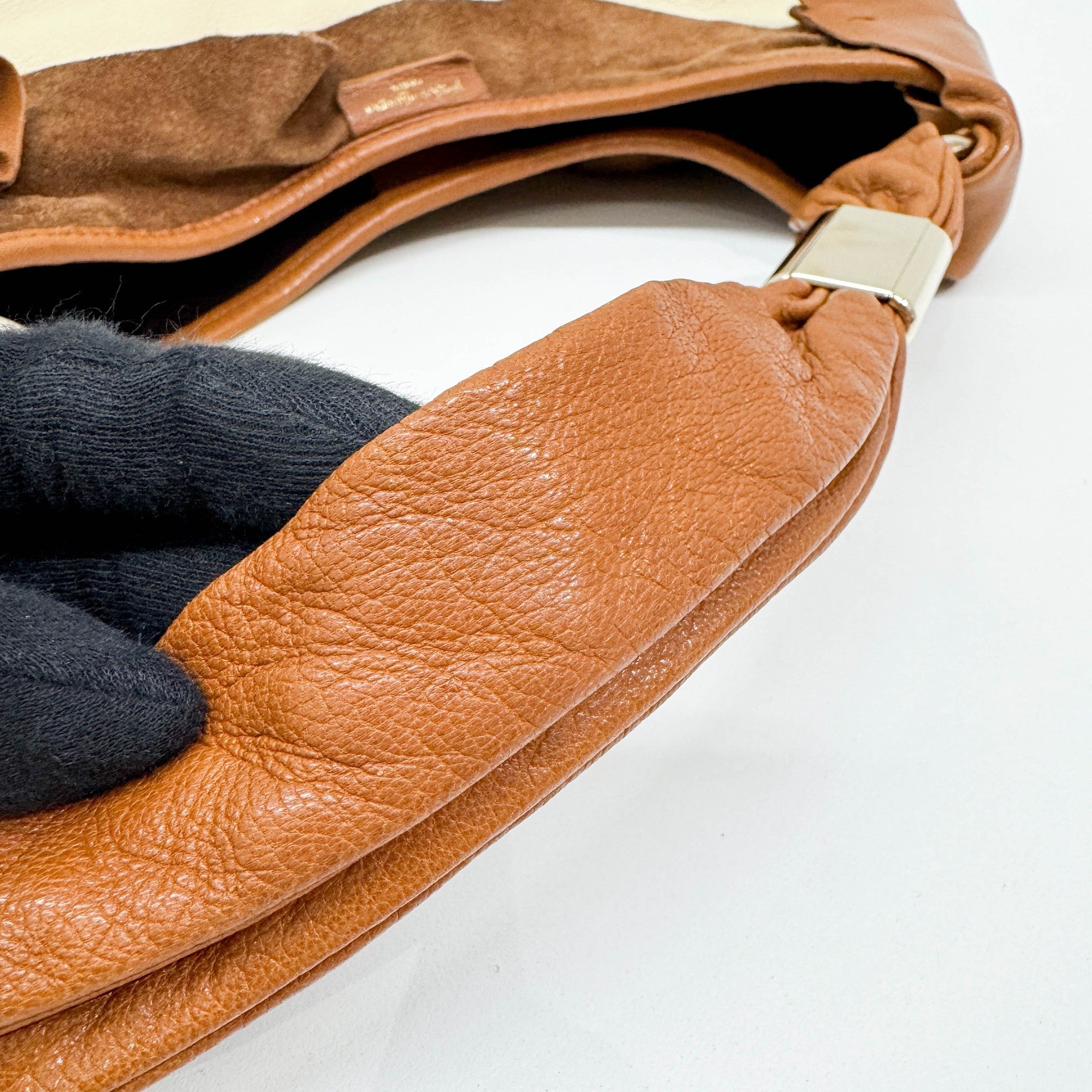 Saint Tropez Brown Leather & Suede Shoulder Bag