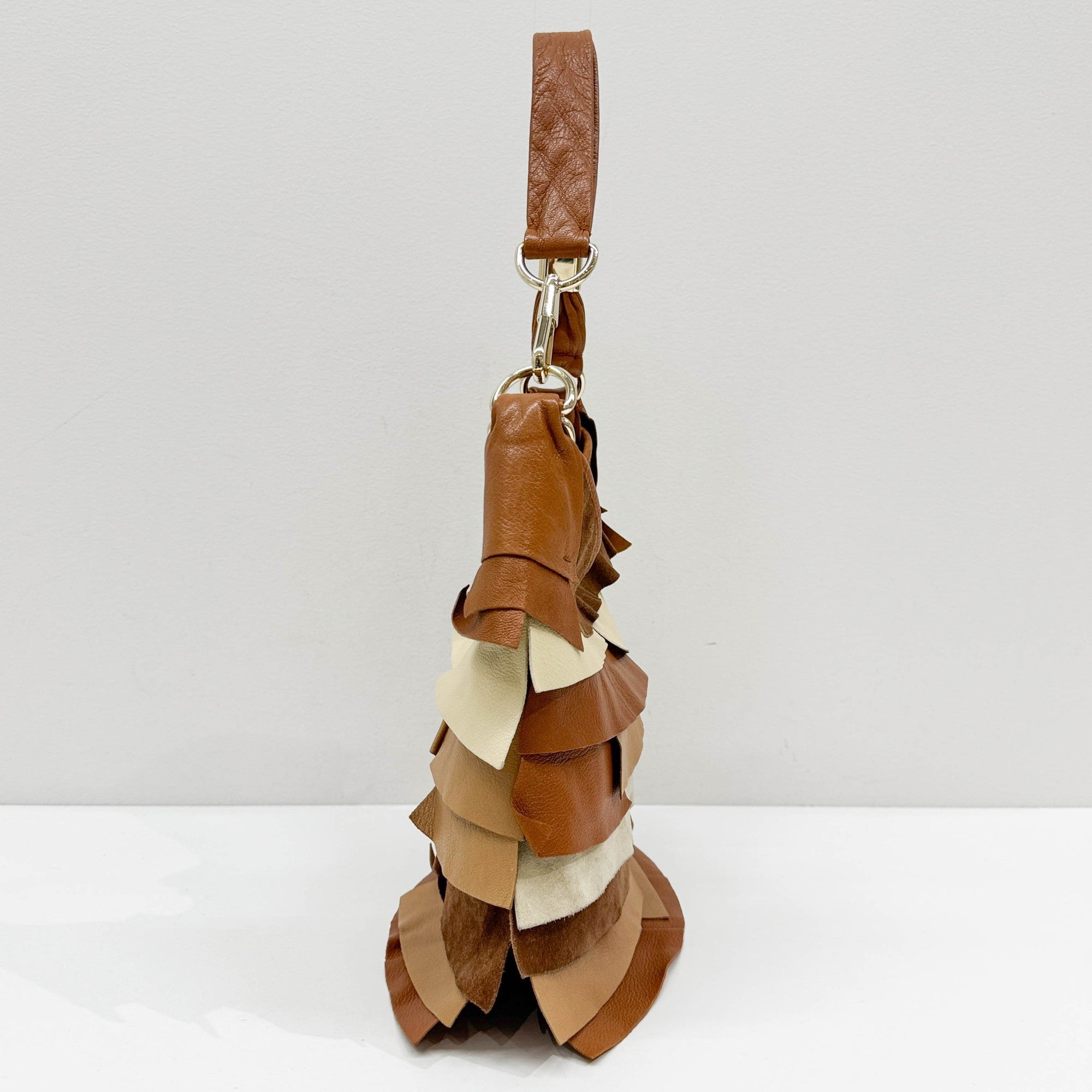 Saint Tropez Brown Leather & Suede Shoulder Bag