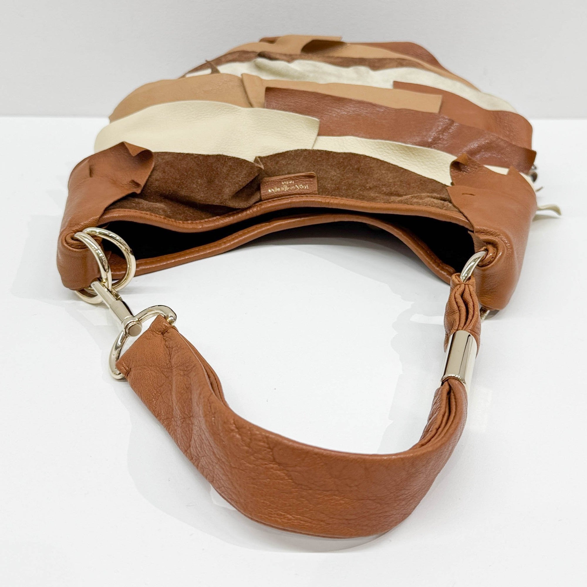 Saint Tropez Brown Leather & Suede Shoulder Bag